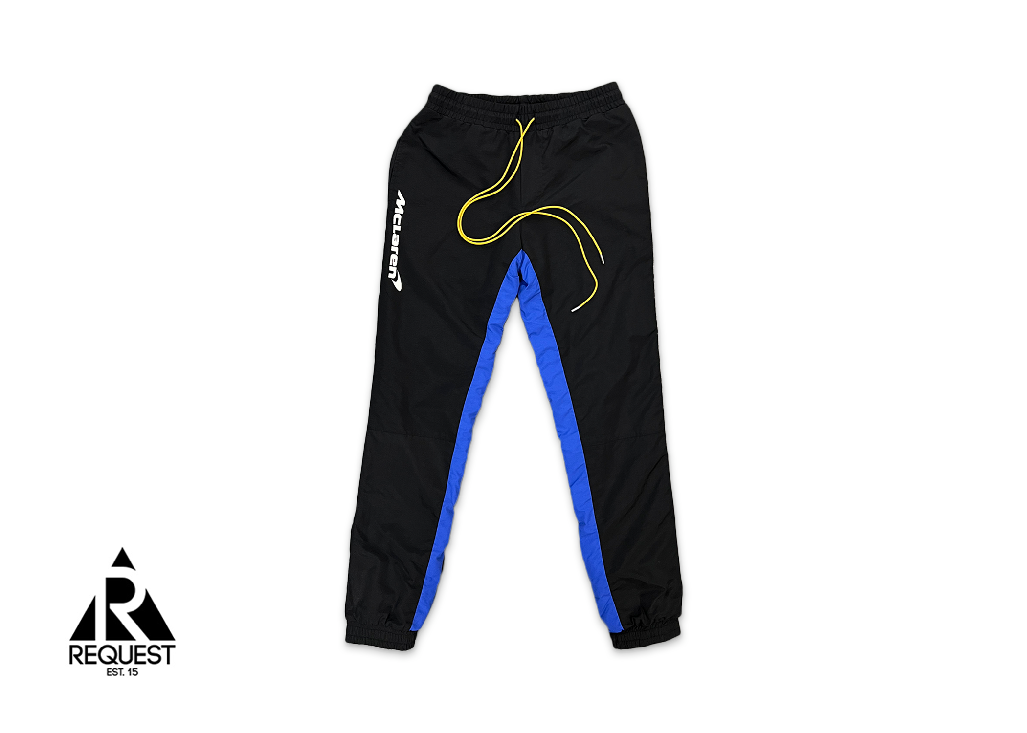 Rhude x Mclaren Logo Print Track Pants "Black/Blue"