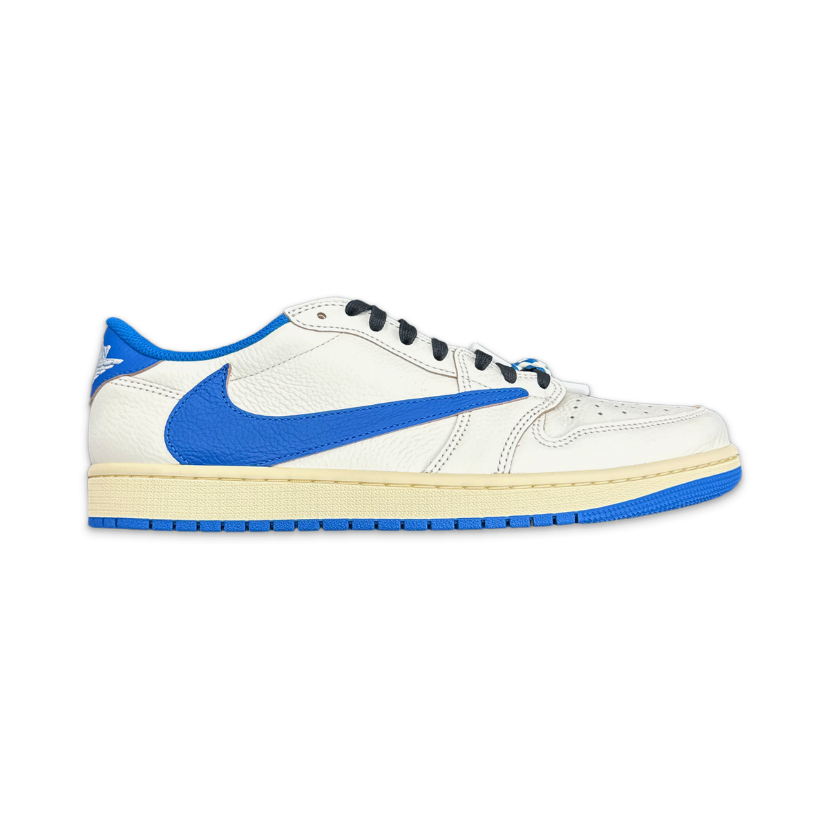 Air Jordan 1 Retro Low Fragment X Travis Scott “Sail Military Blue”