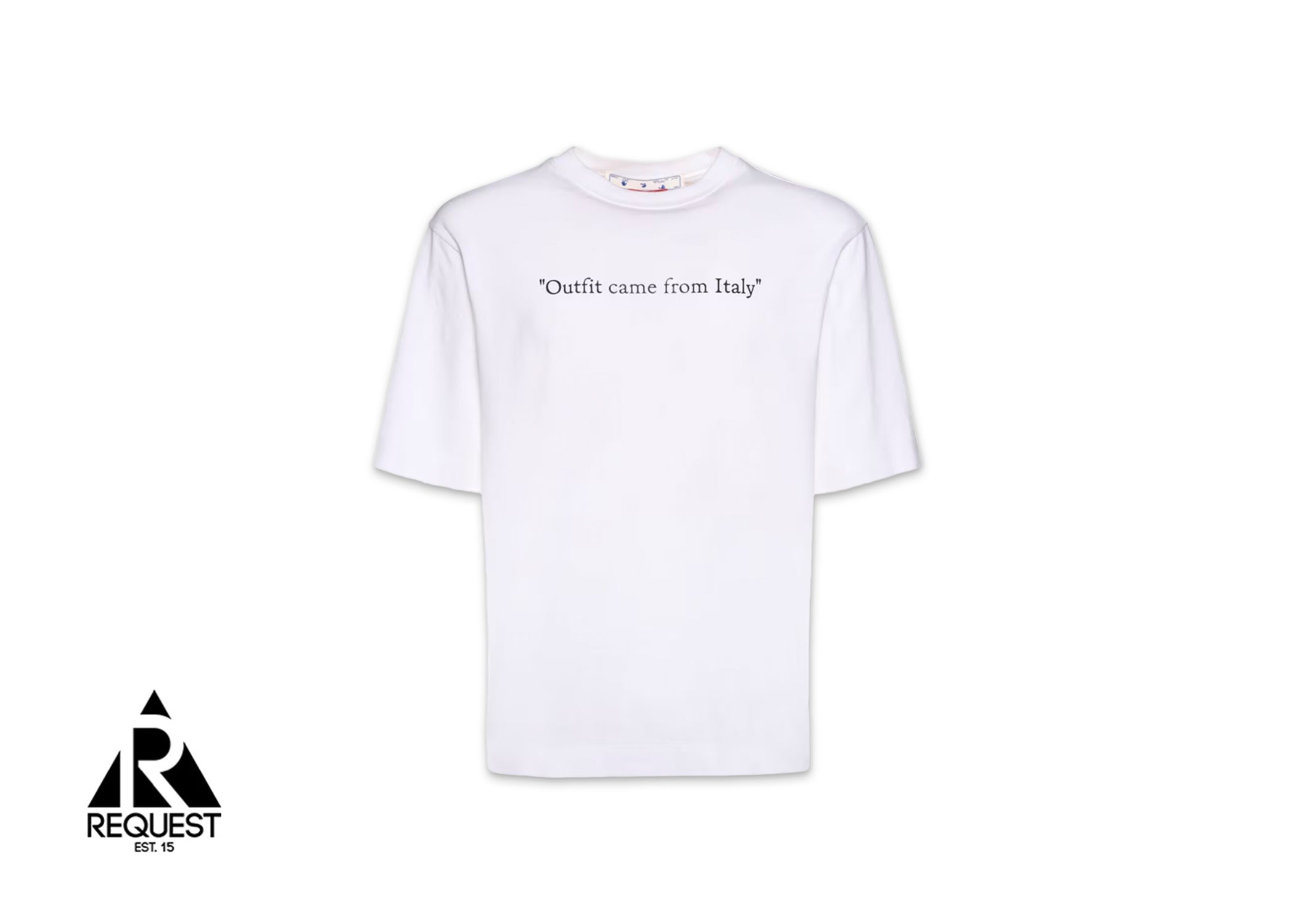 Off-White "Outfit Came From Italy" Print T-Shirt "White/Black"
