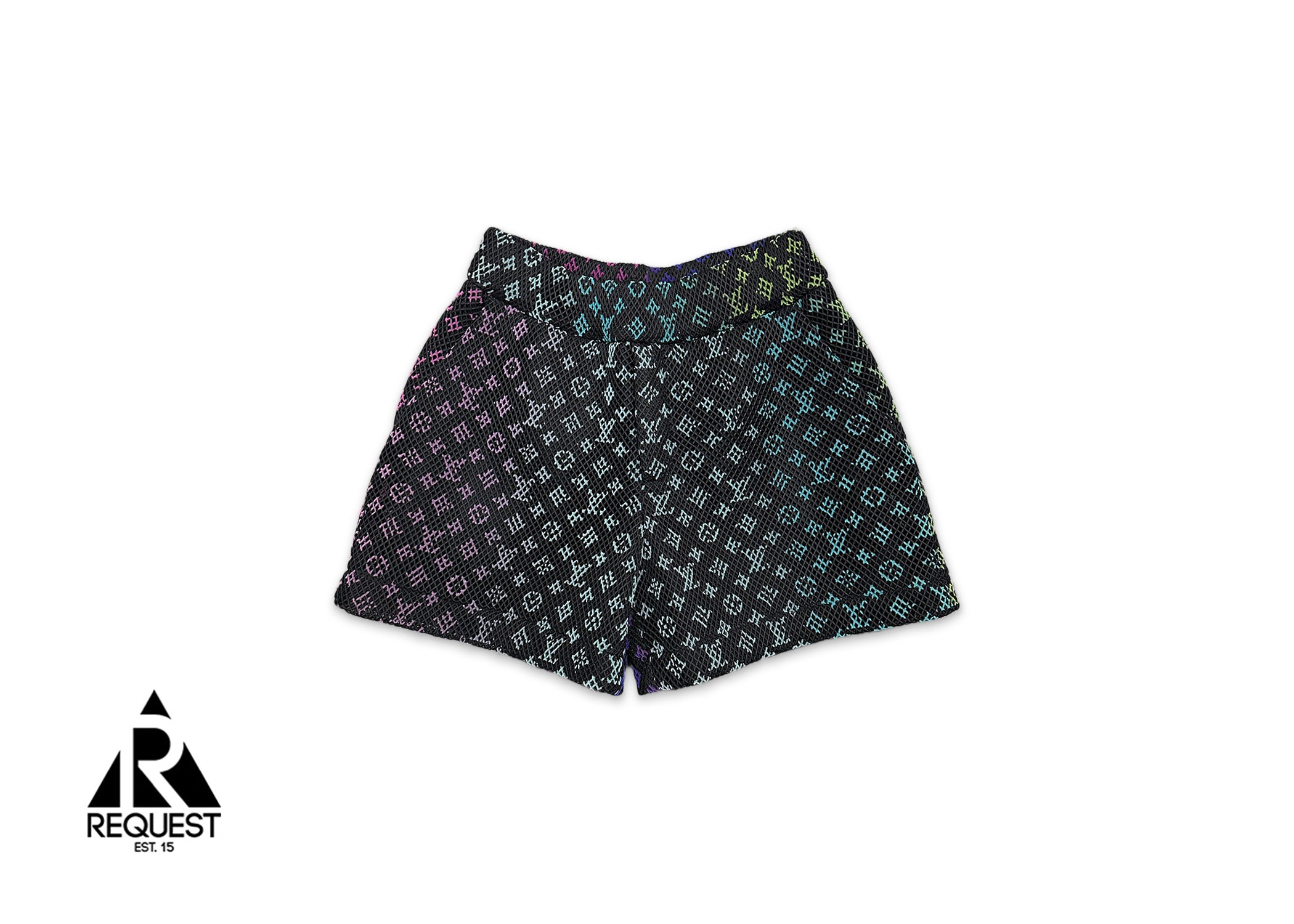 Louis Vuitton, Gradient Monogram Mesh Shorts “Multicolor”
