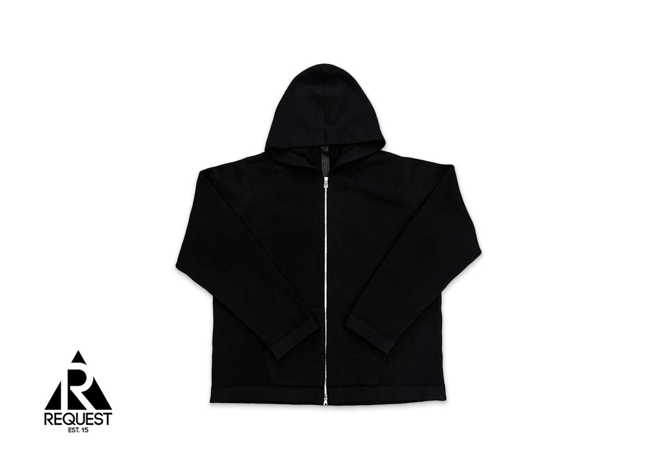 Chrome Hearts Cashmere Leather Triple Cross Hoodie "Black”