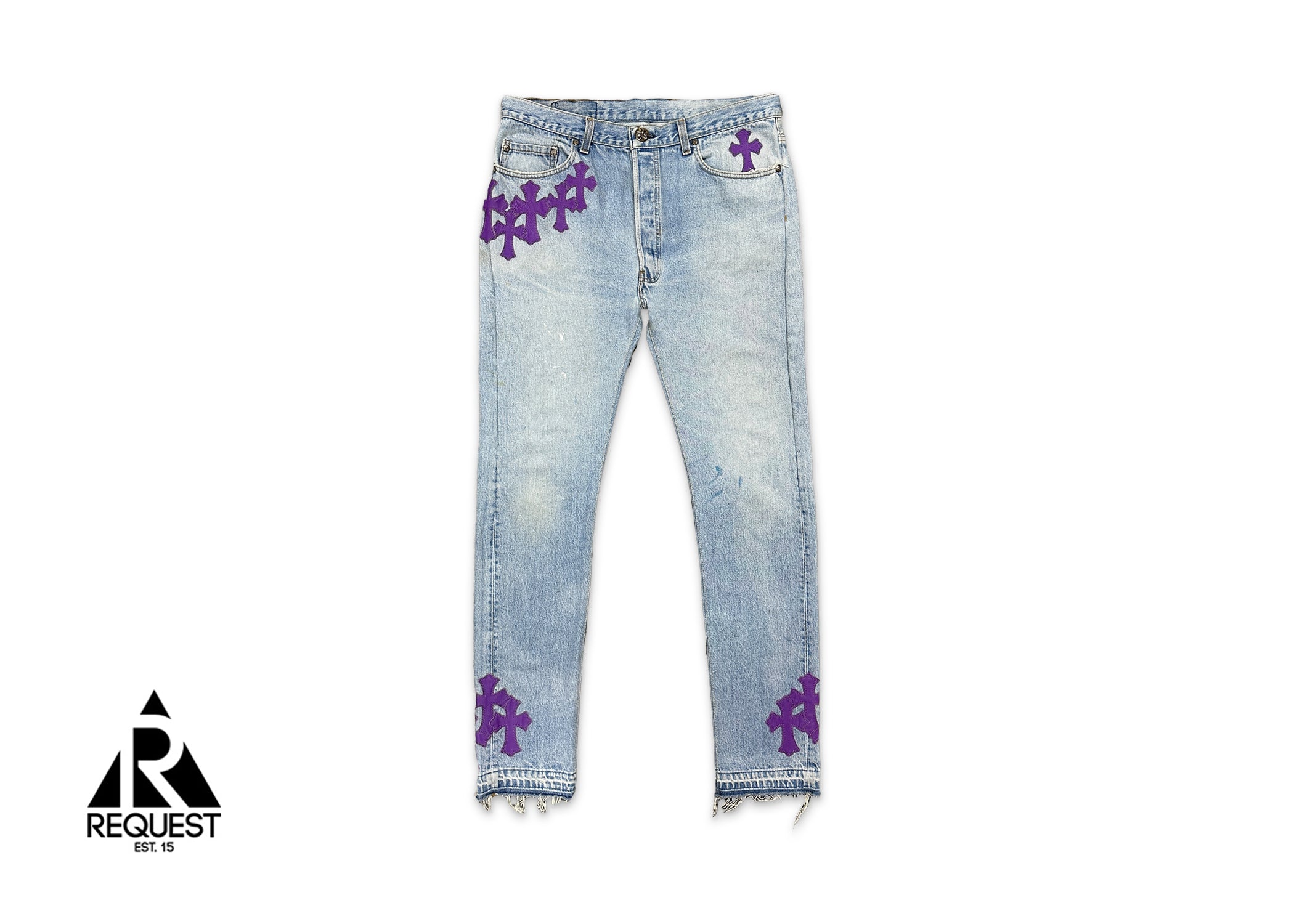 Levi's Light Wash 1/1 Denim "Purple Crosses"