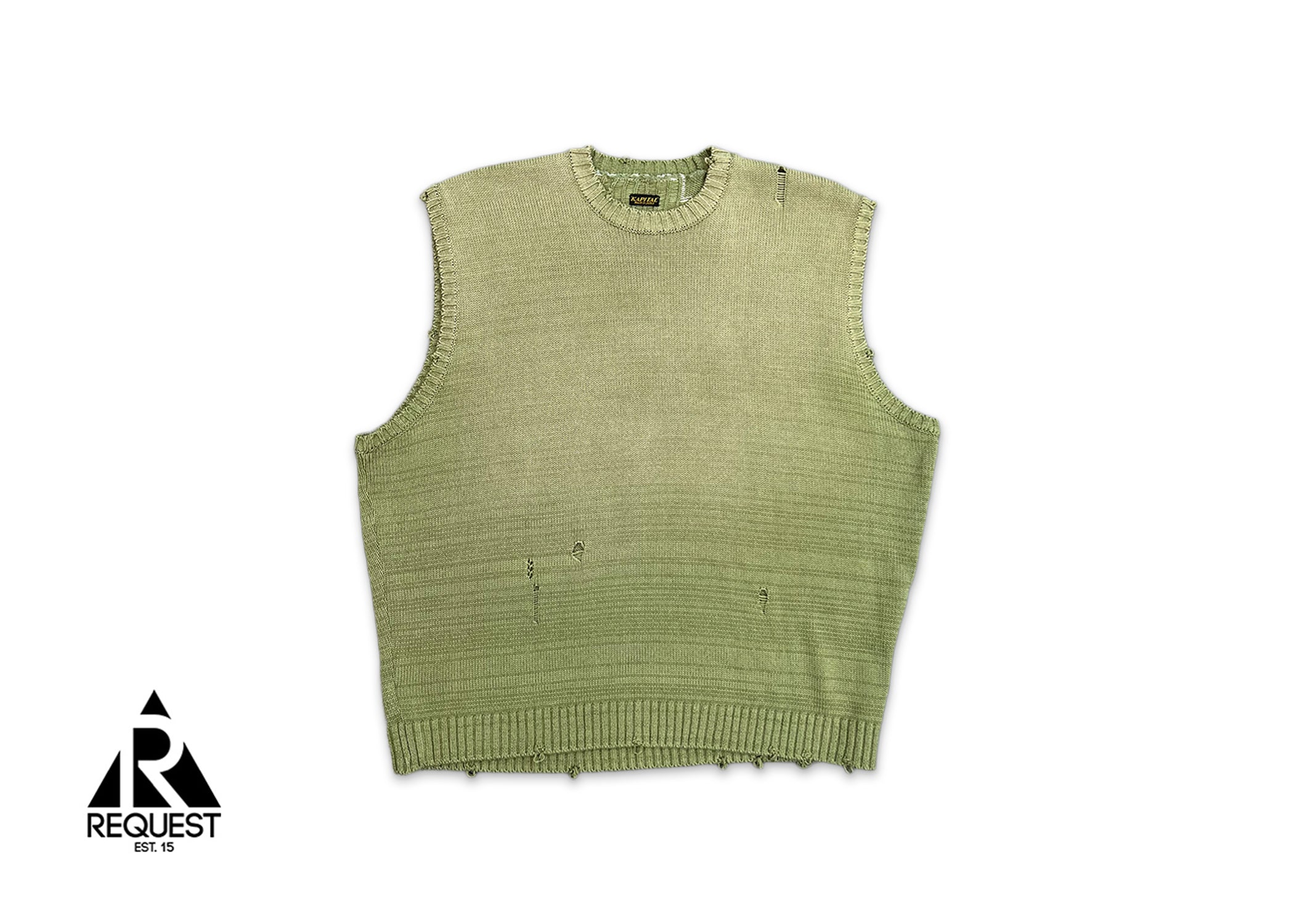 Skeleton Sweater Vest "Bone/Olive"