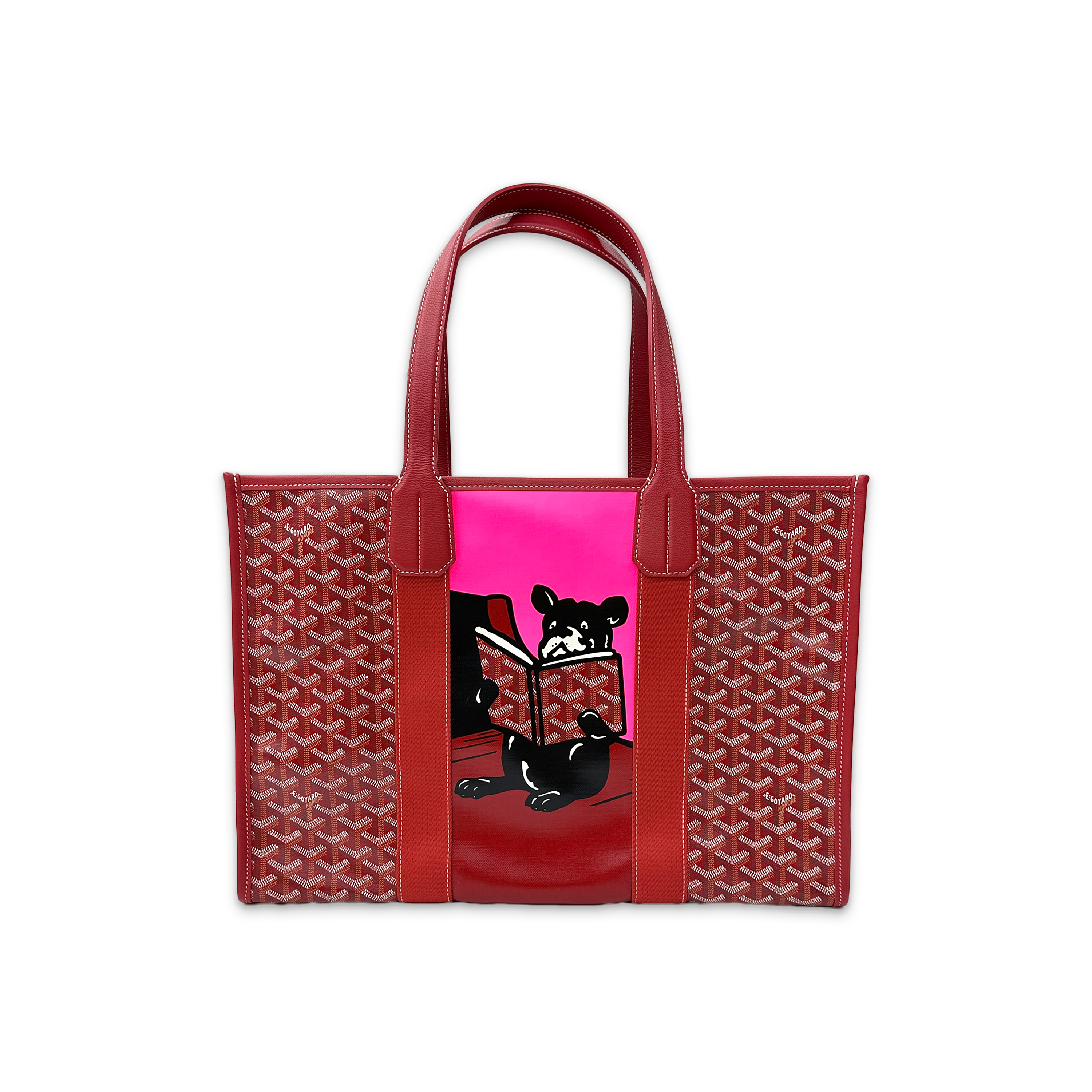 Villette Printed Coated Tote Bag "Red"