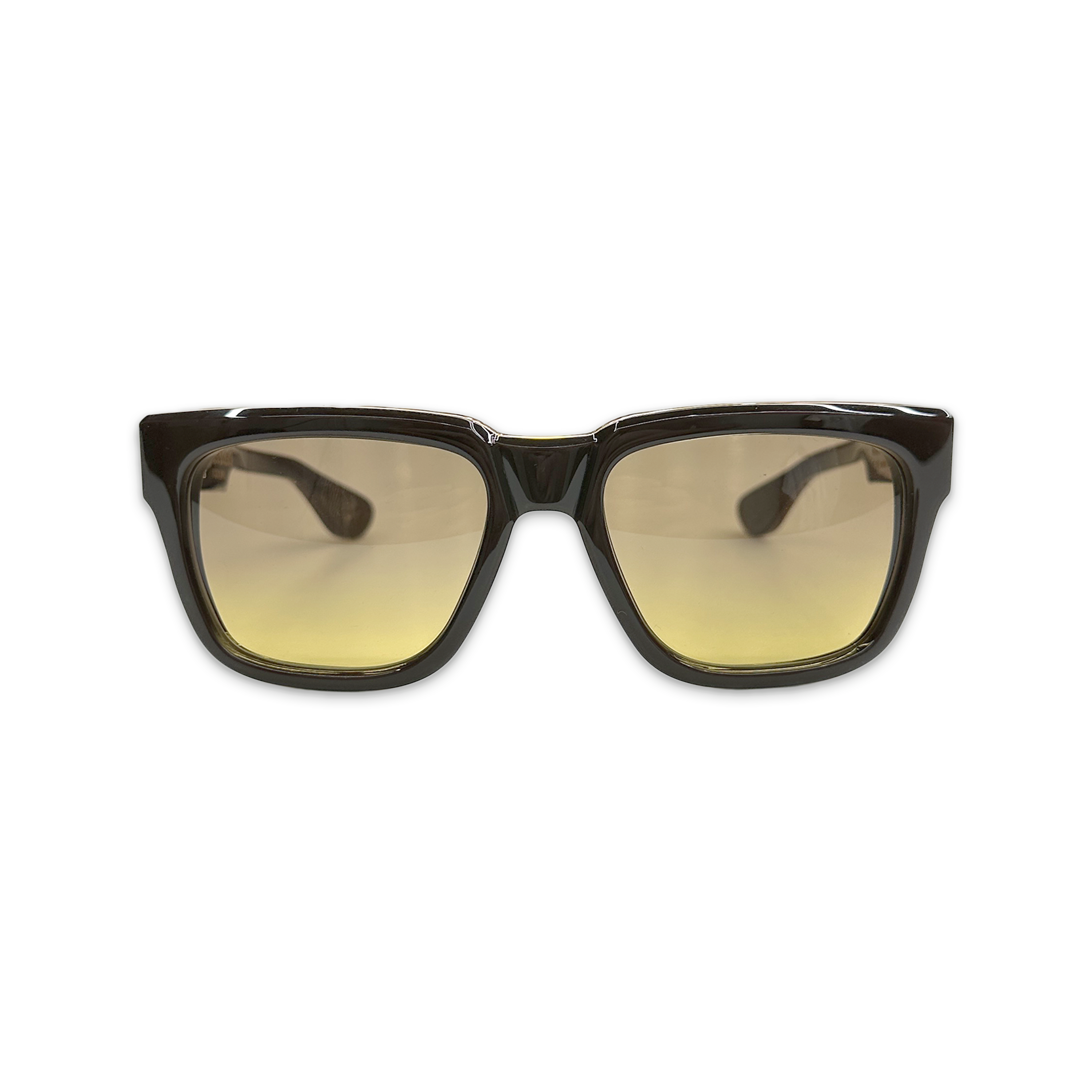 Box Officer Striped Sunglasses "Brown & Gold"
