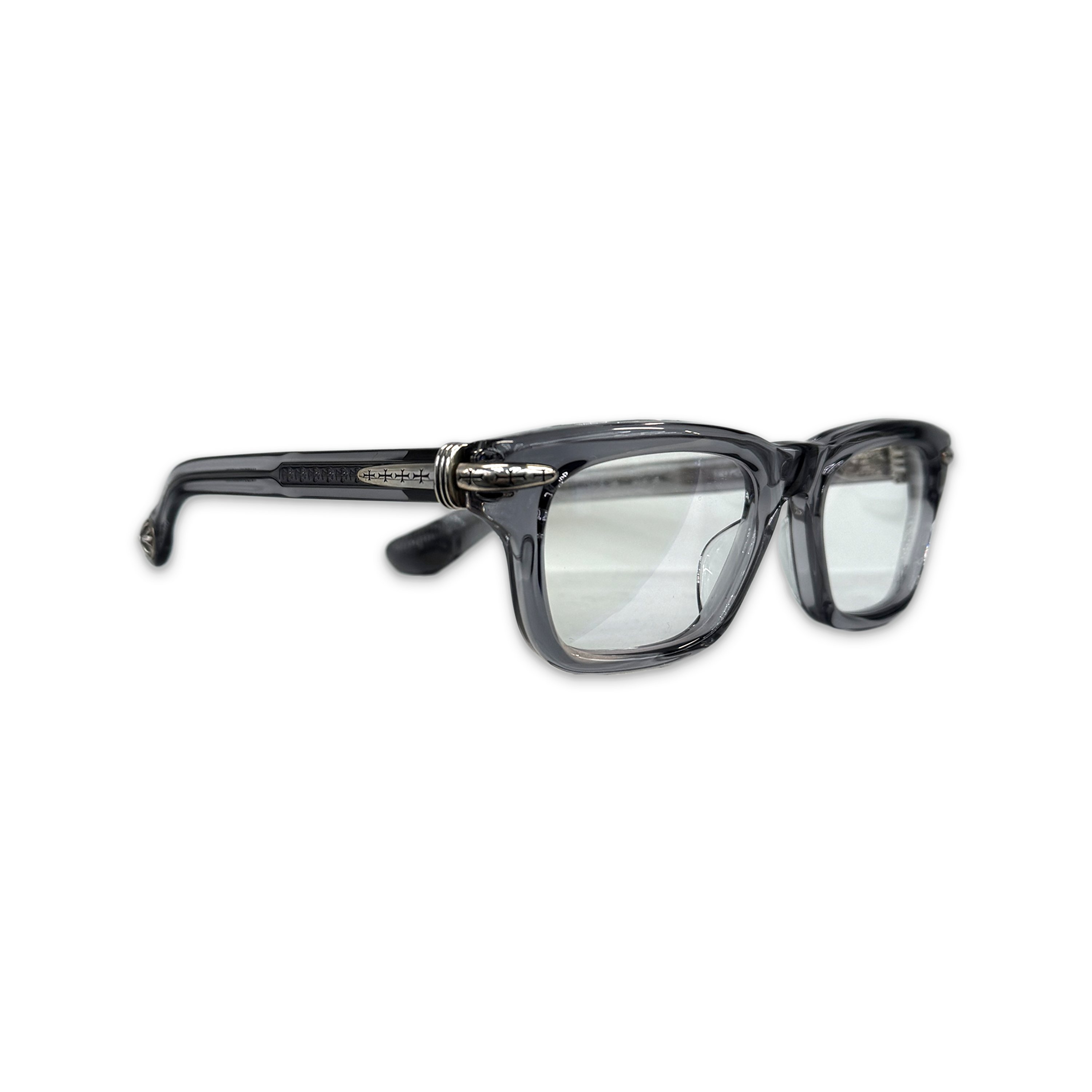 Trypoleagain Glasses "Translucent Grey/Silver"