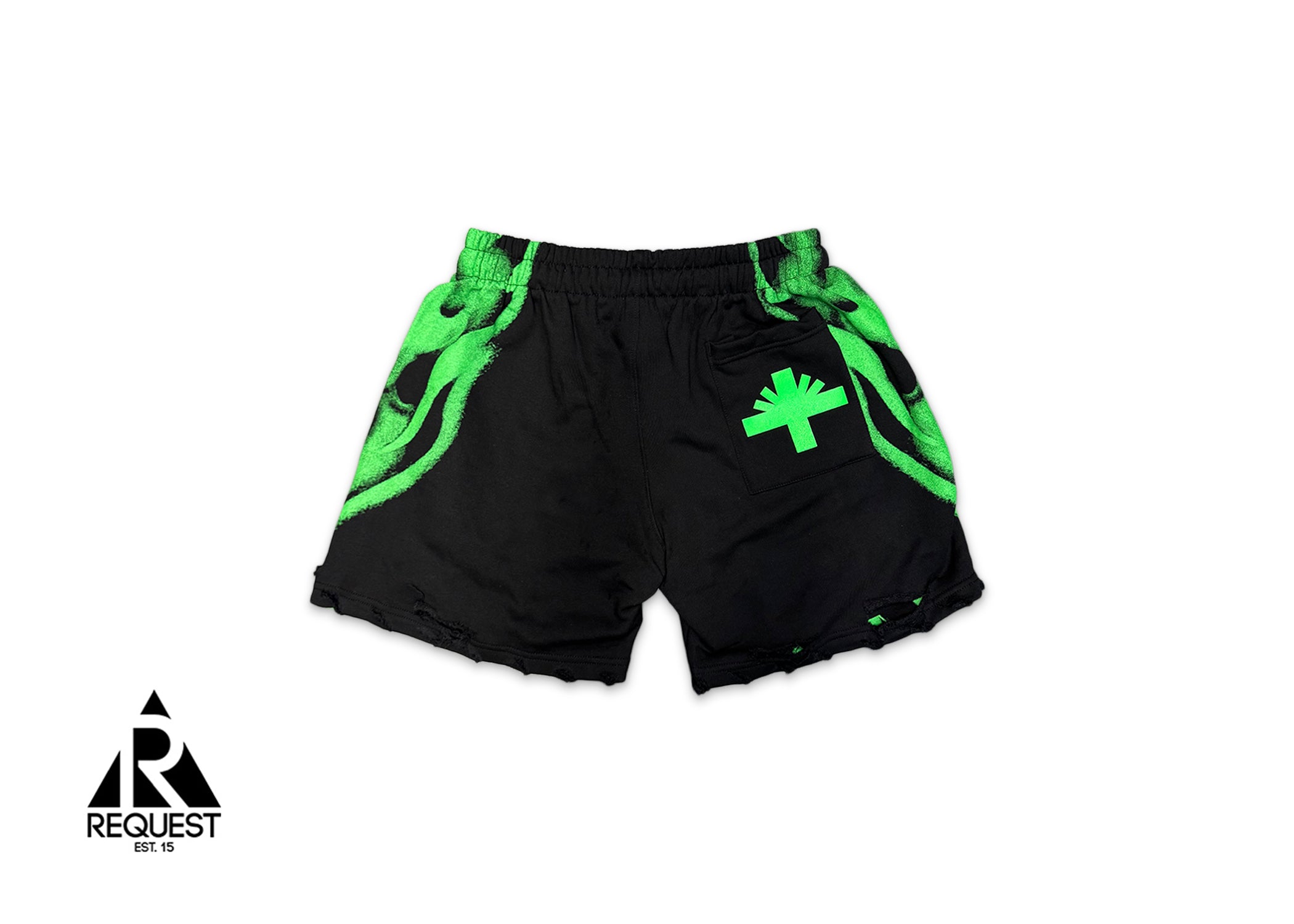 Skull Face Shorts "Black/Green"