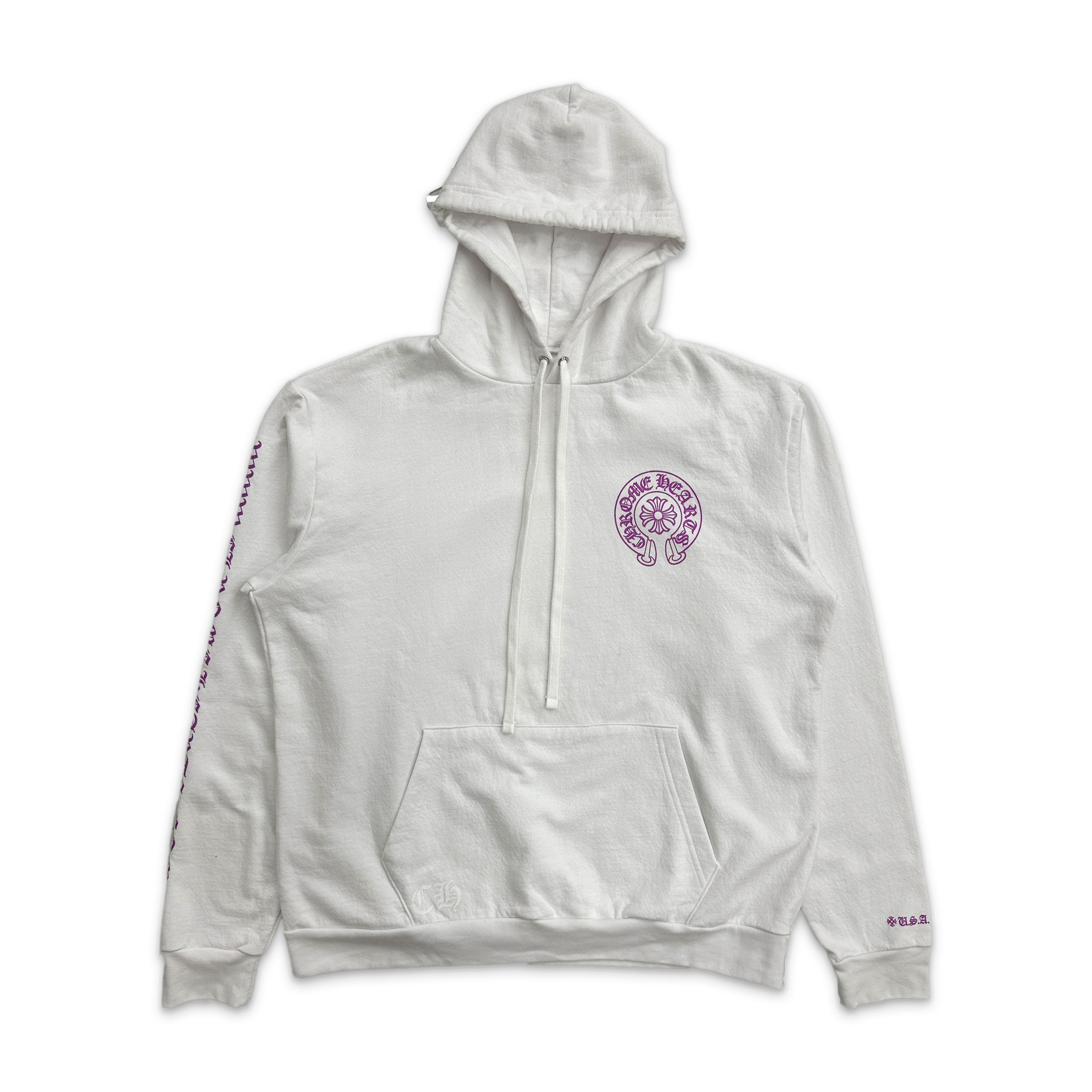 【CHROME HEARTS】Purple Glitter Hoodie Online Exclusive Hoodie