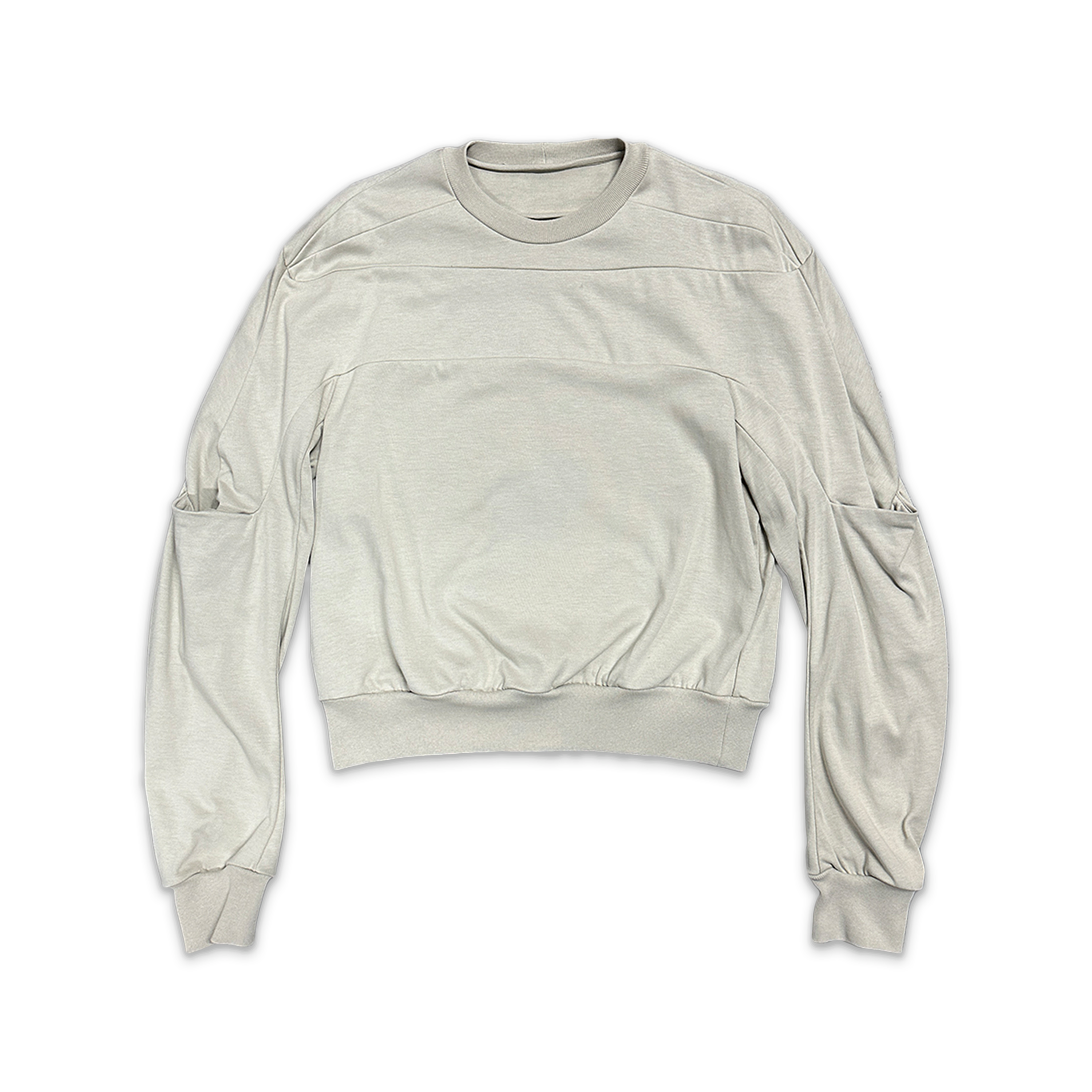 Geth Panelled Cotton-Jersey Sweatshirt "Ivory"