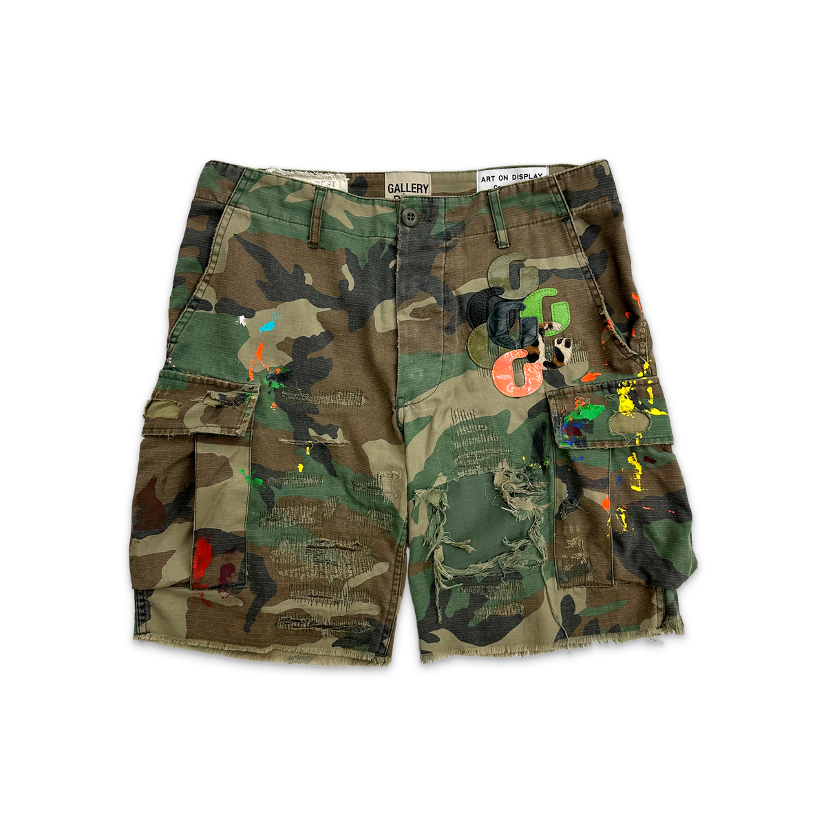 パンツ GALLERY DEPT G PATCH CAMO CARGO SHORTS GALLERY DEPT. G PATCH CARGO SHORTS | WOODLAND CAMO