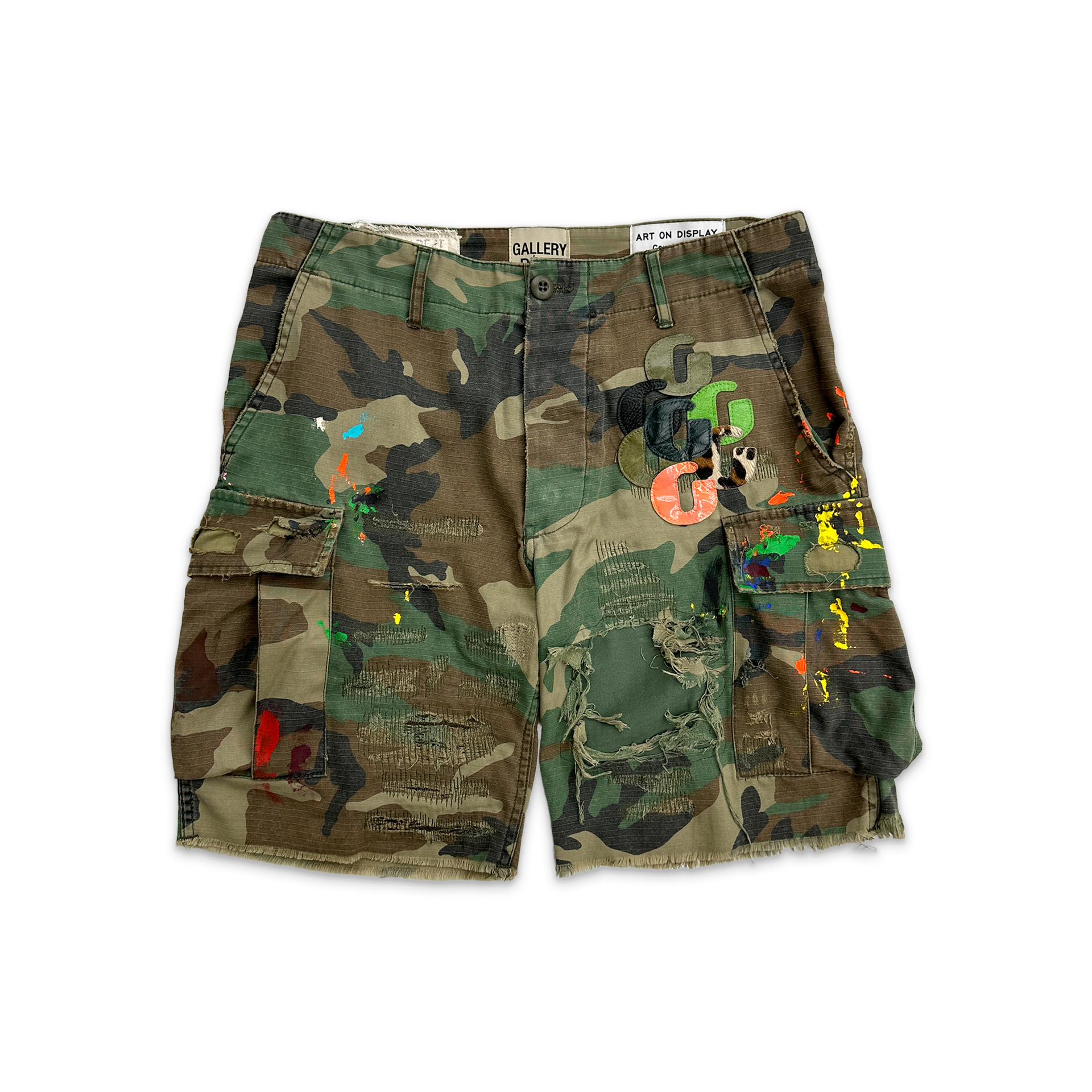 パンツ GALLERY DEPT G PATCH CAMO CARGO SHORTS GALLERY DEPT. G PATCH CARGO SHORTS | WOODLAND CAMO