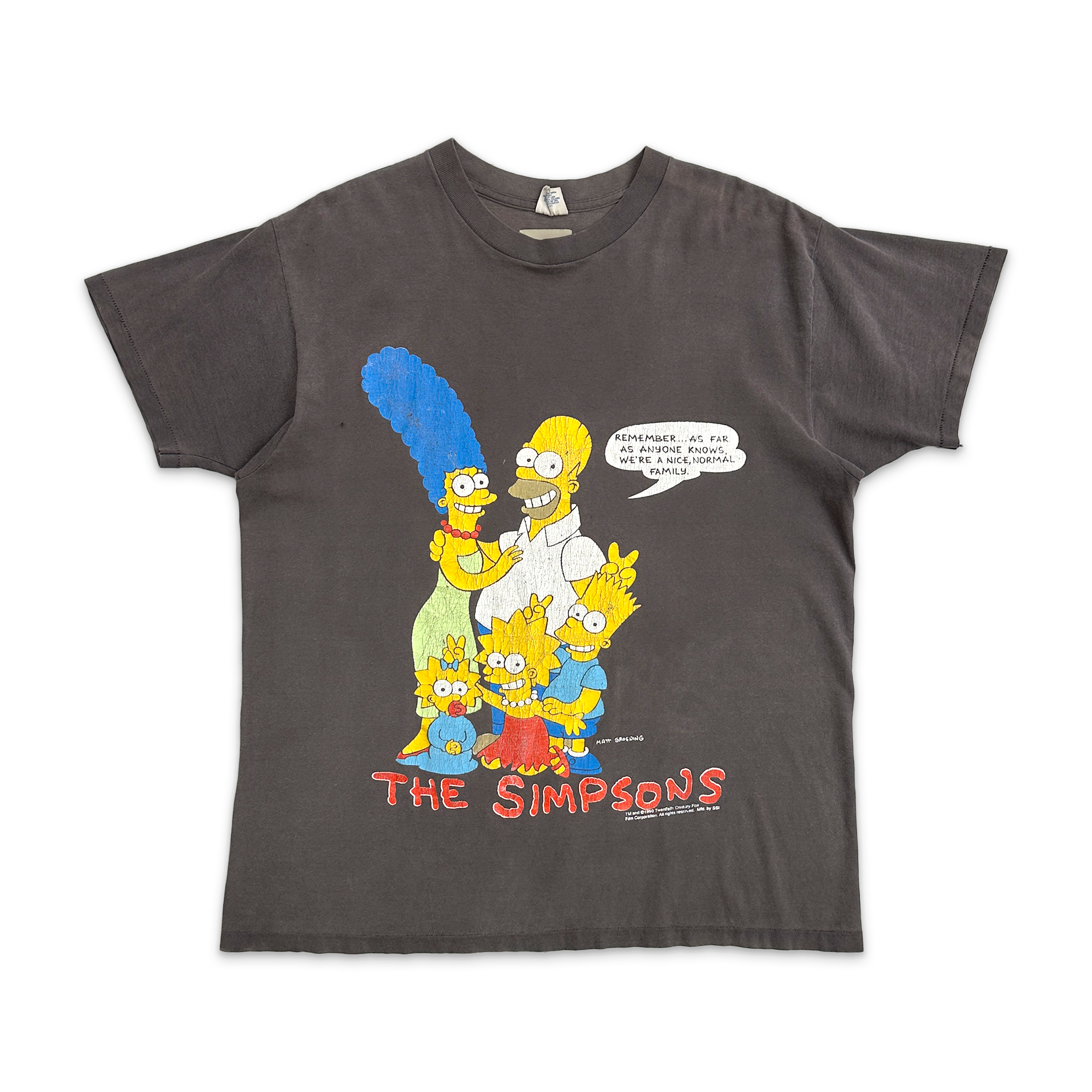 Gallery Dept., SImpsons 1990 Souvenir Tee "Vintage Grey"