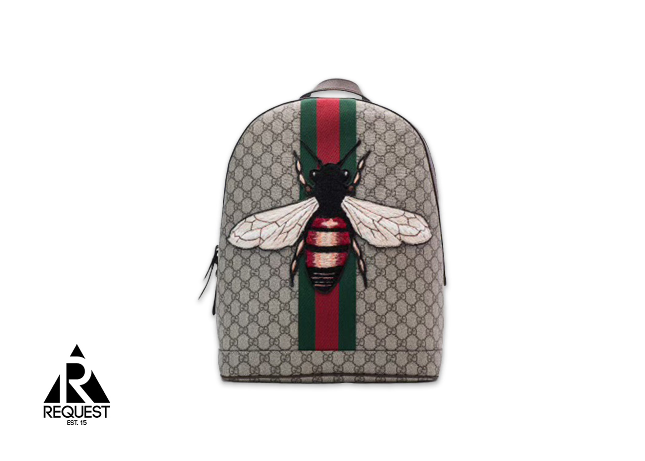 Gucci Animalier Web Backpack "Monogram GG Supreme Stitched"