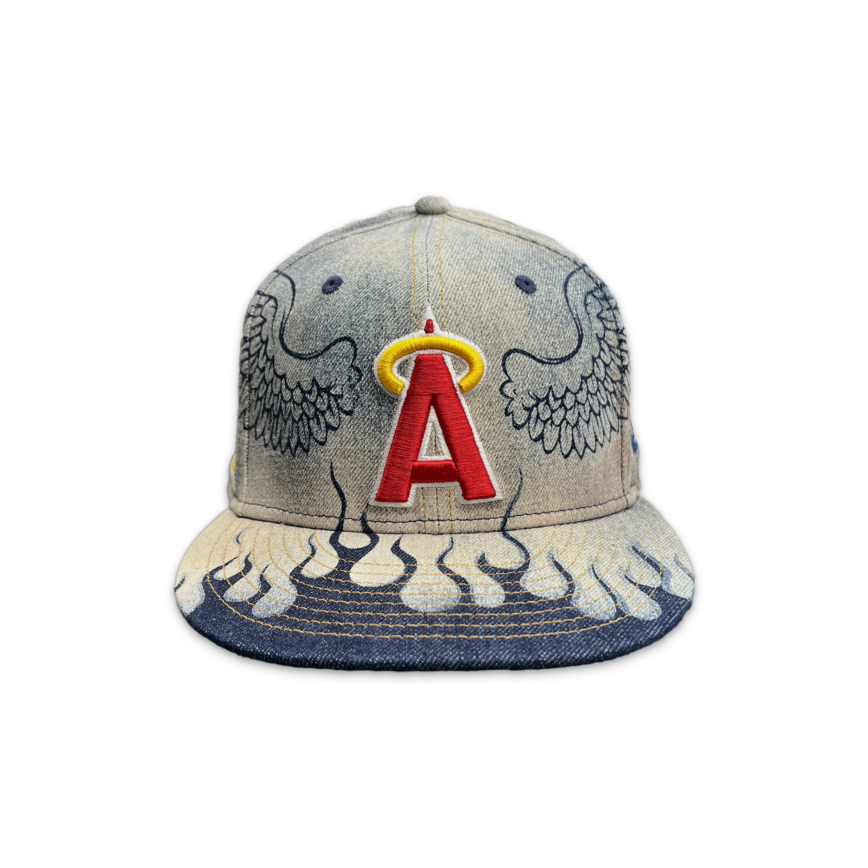 Los Angeles Angels Wing Fitted "Denim"