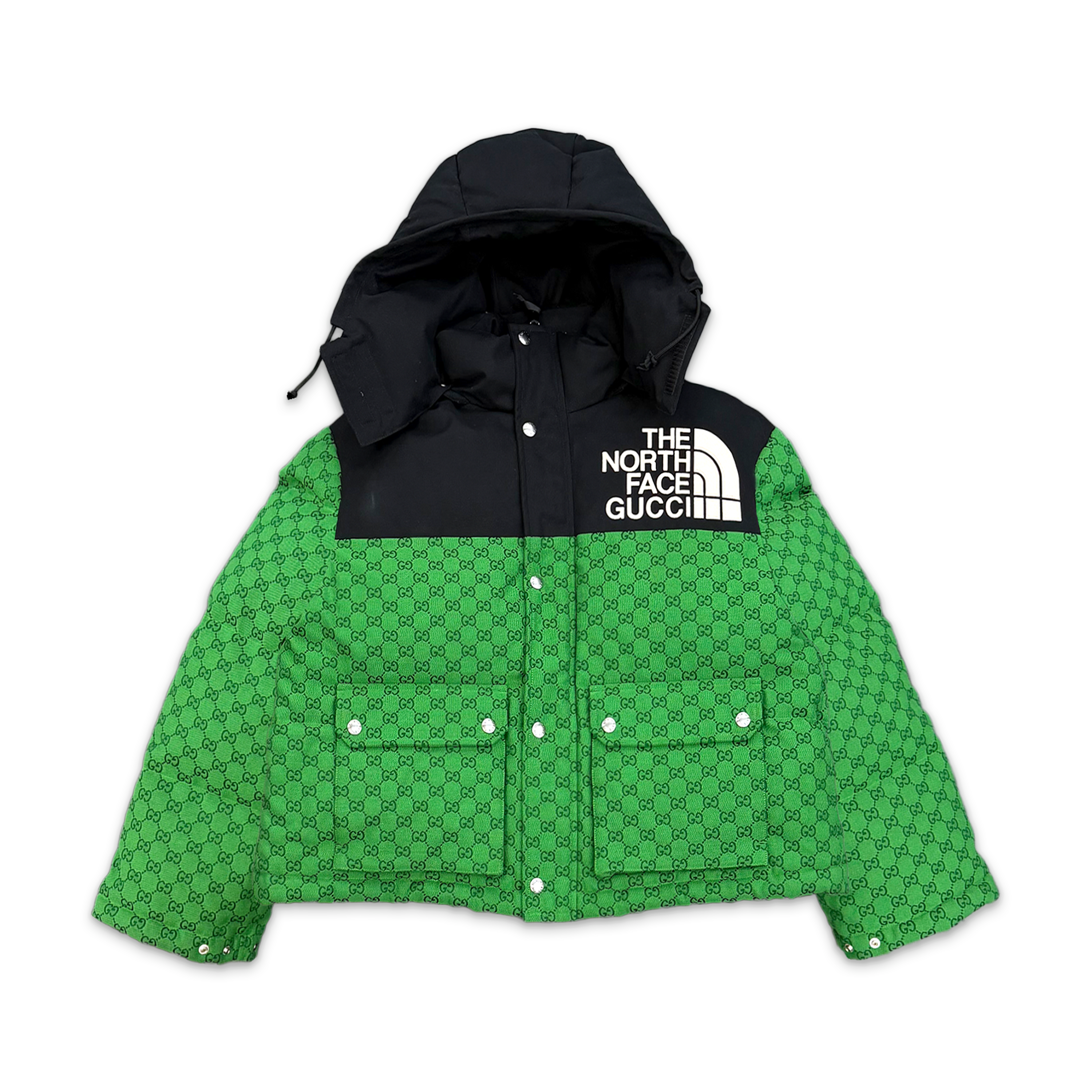 Gucci, x TNF The North Face GG Monogram Padded Coat "Green/Black"