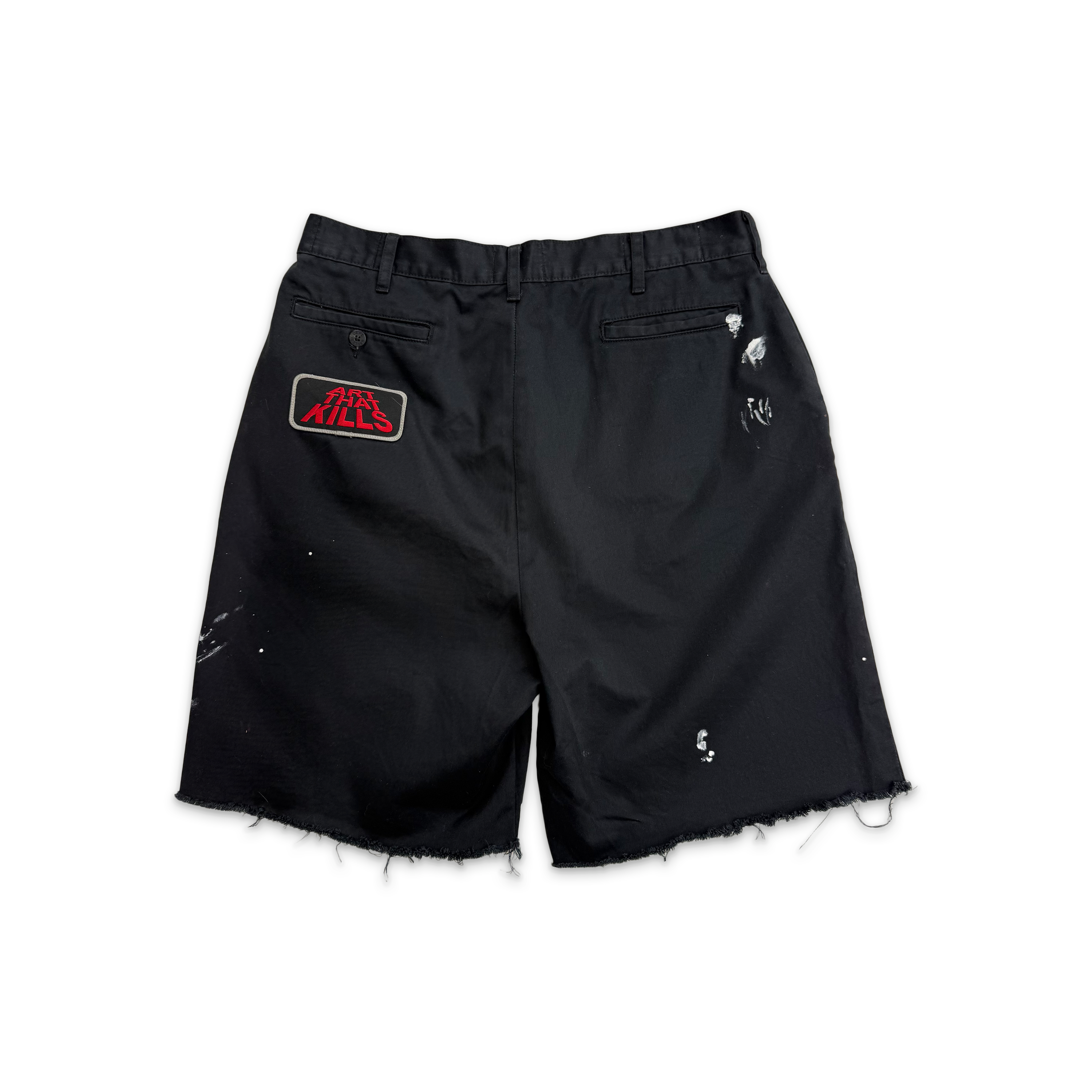 Paint Cutoff Shorts “Black"