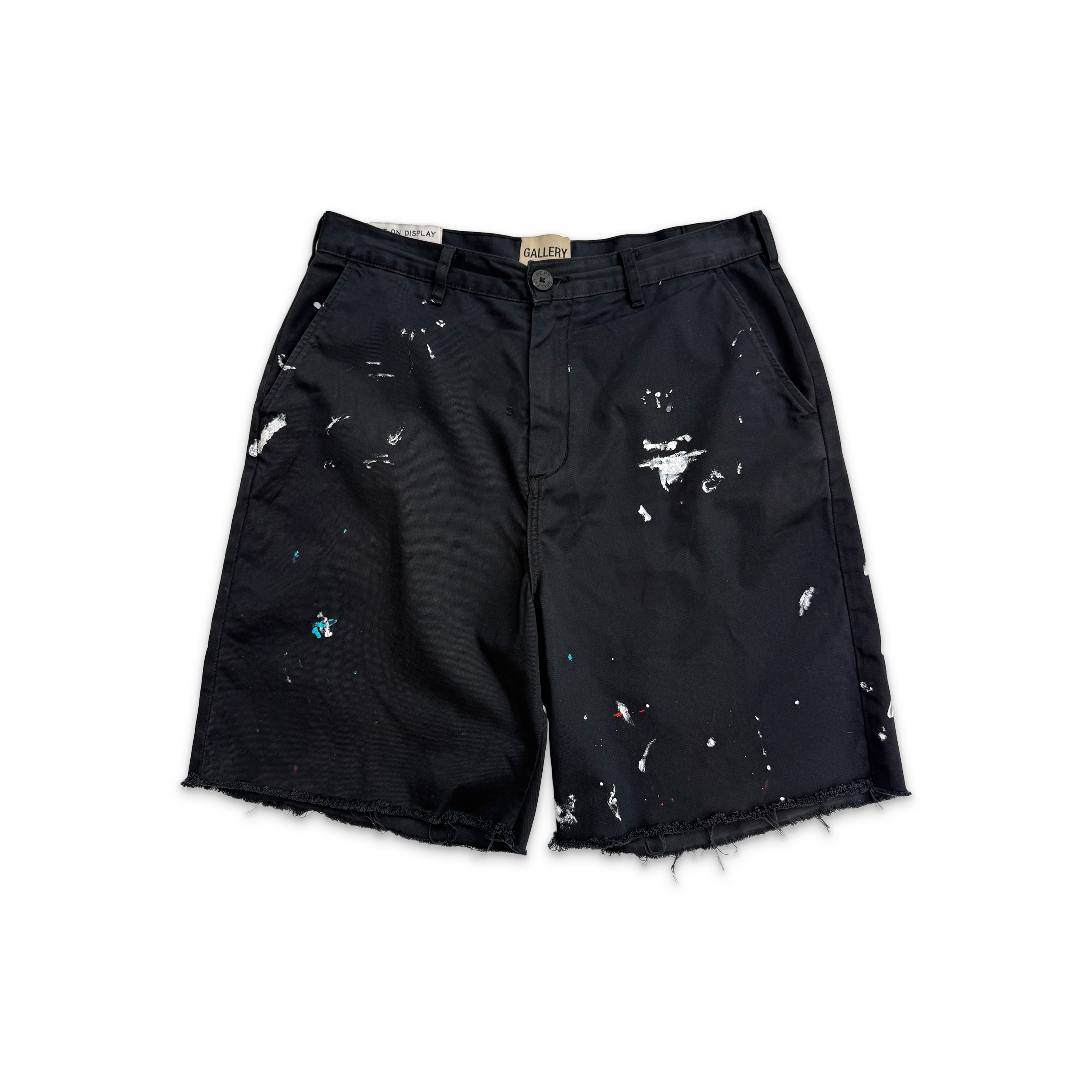 Paint Cutoff Shorts “Black"