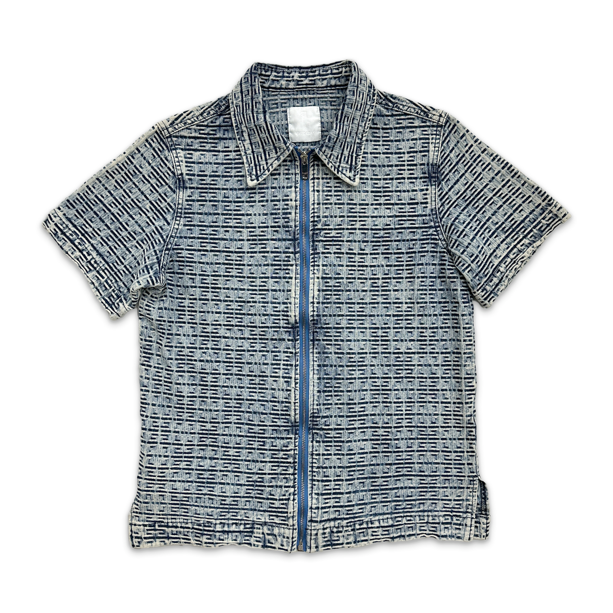 4G Logo Zip Up Shirt “Blue 