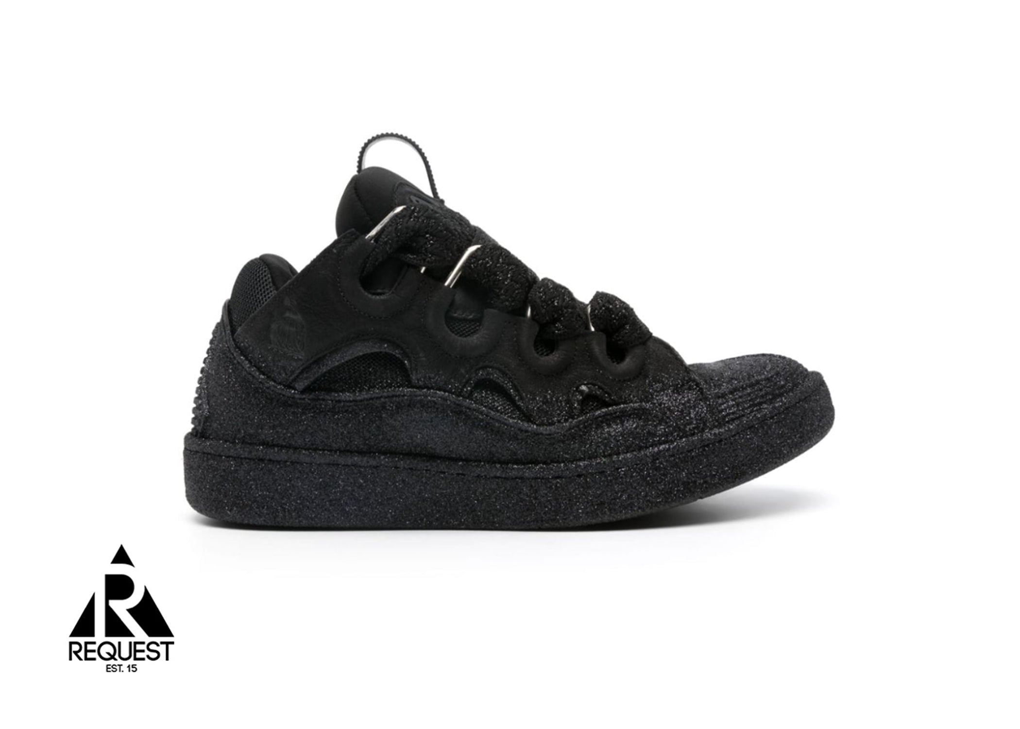 Lanvin Curb Sneaker "Glitter Black On Black"