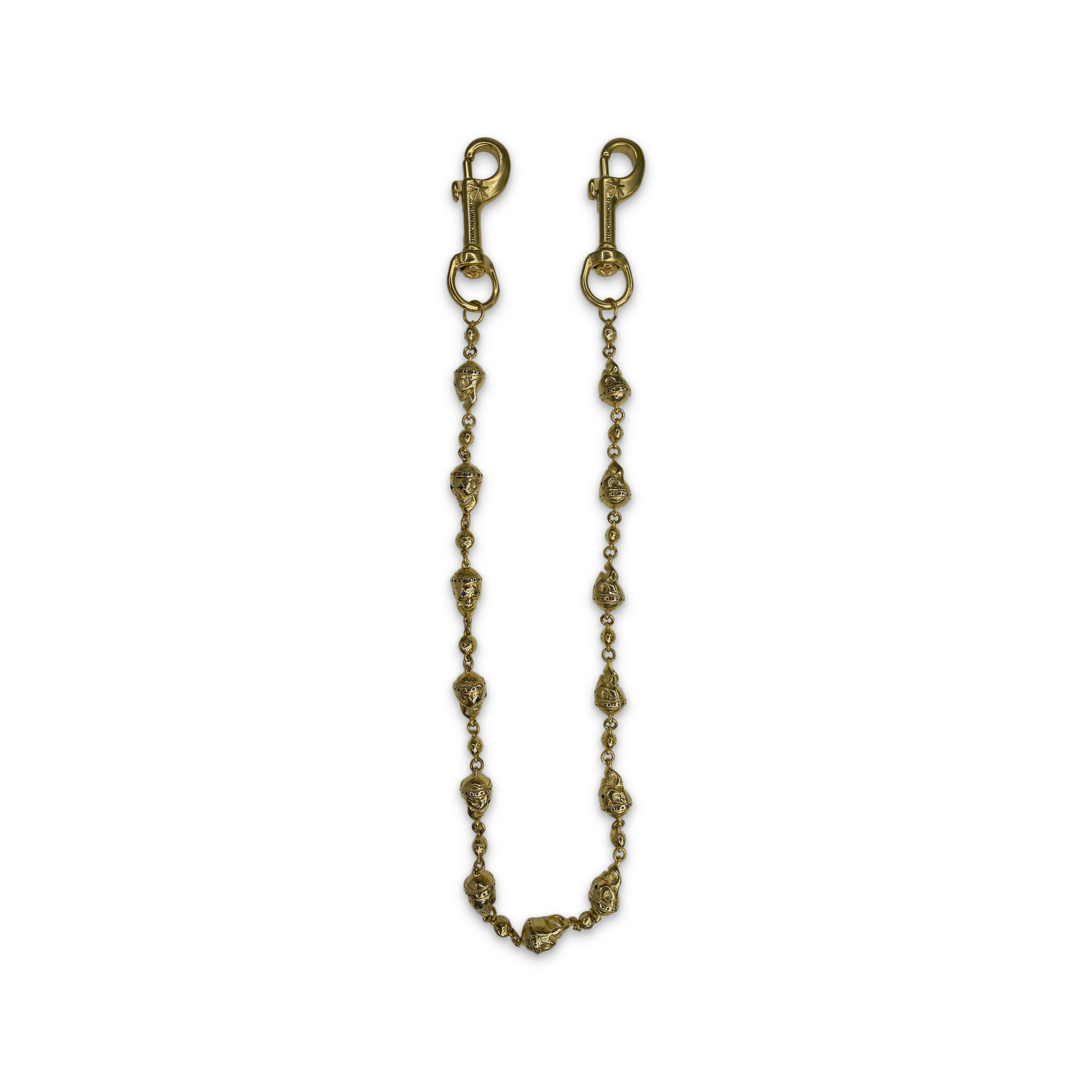 Gold Skull Wallet Chain - No Stones Gold Skull Wallet Chain - No Stones
