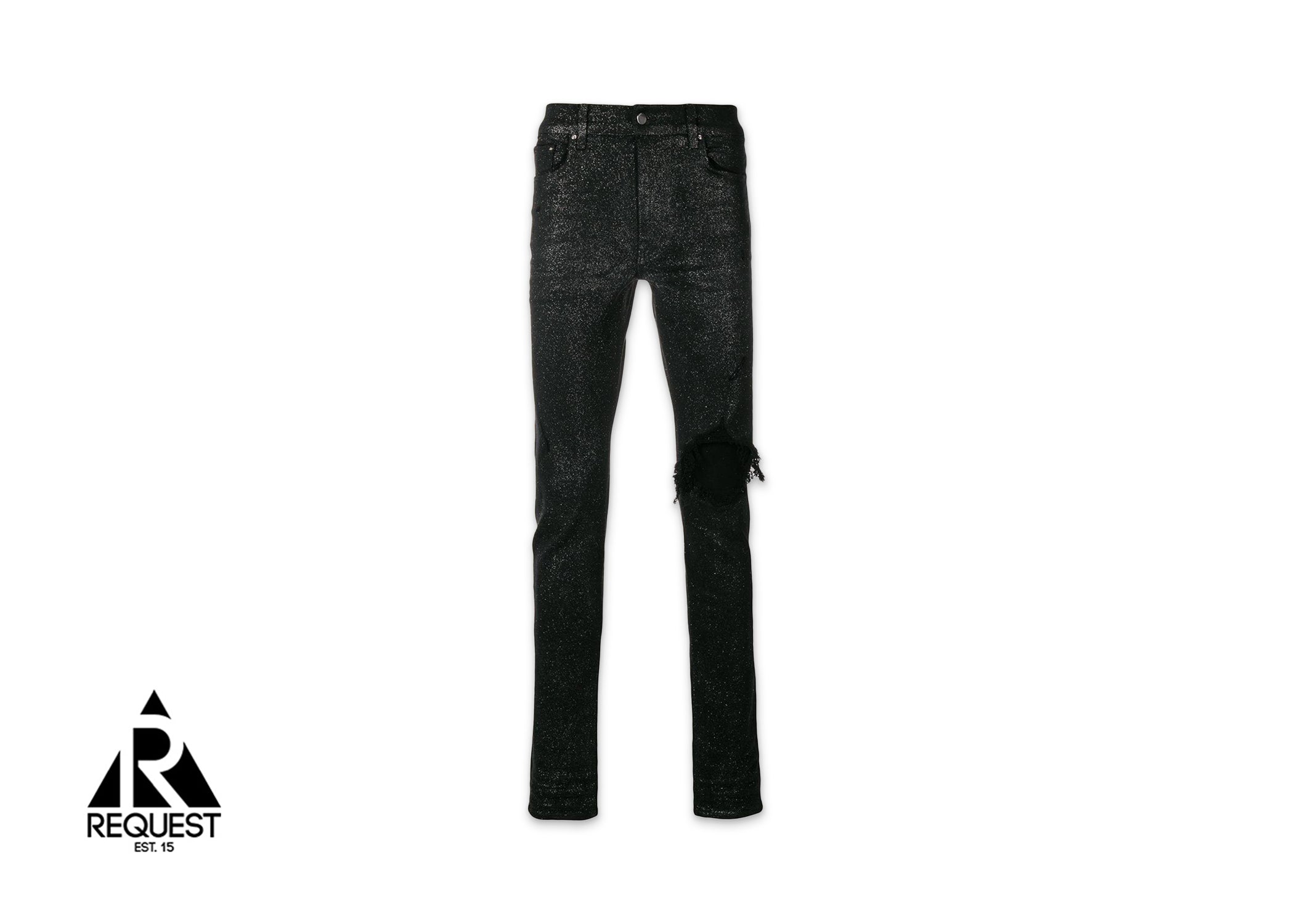 Japanese label 00s 黒っぽい glitter broken Jeans