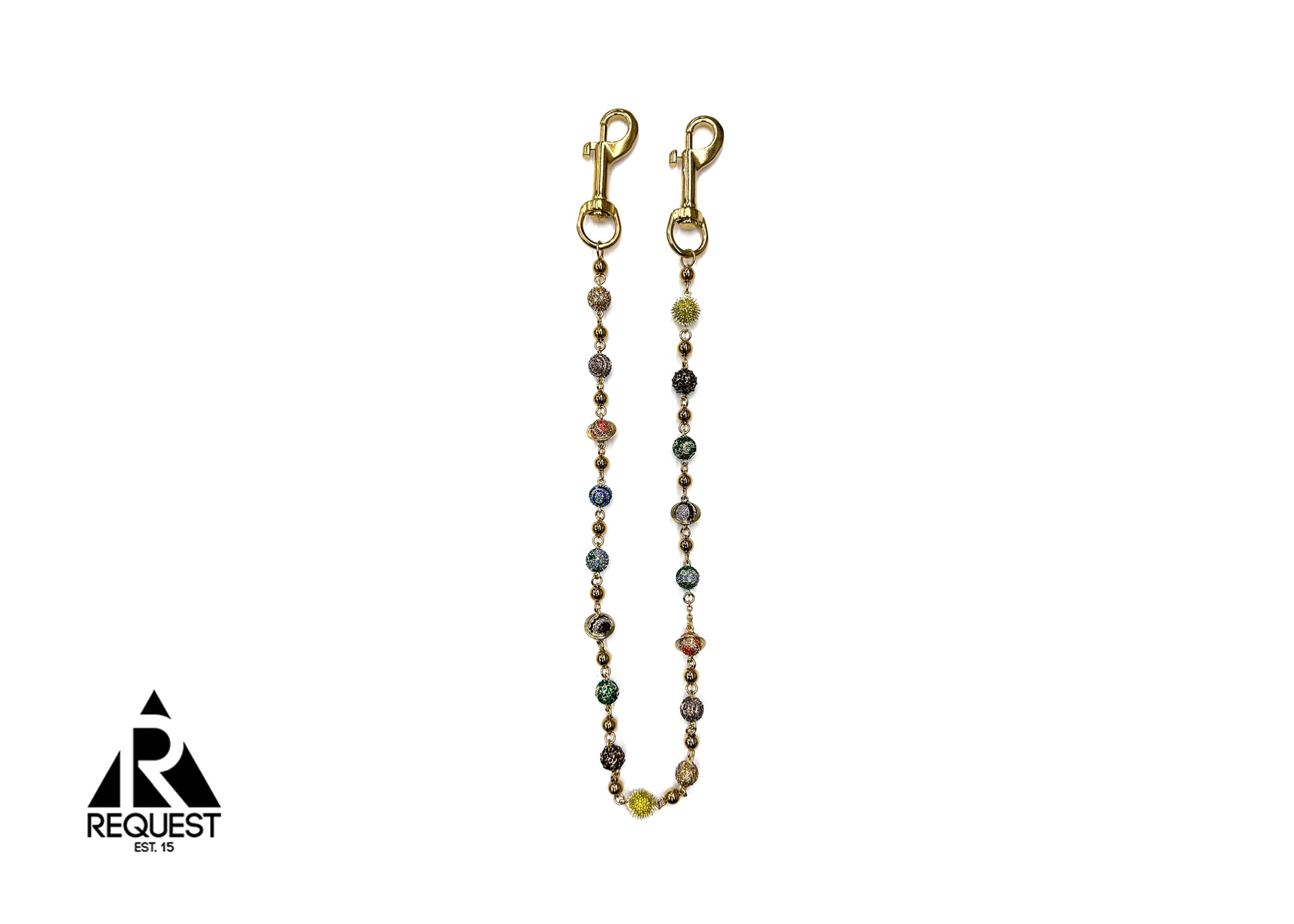 Studded Galaxy Yellow Gold Wallet Chain