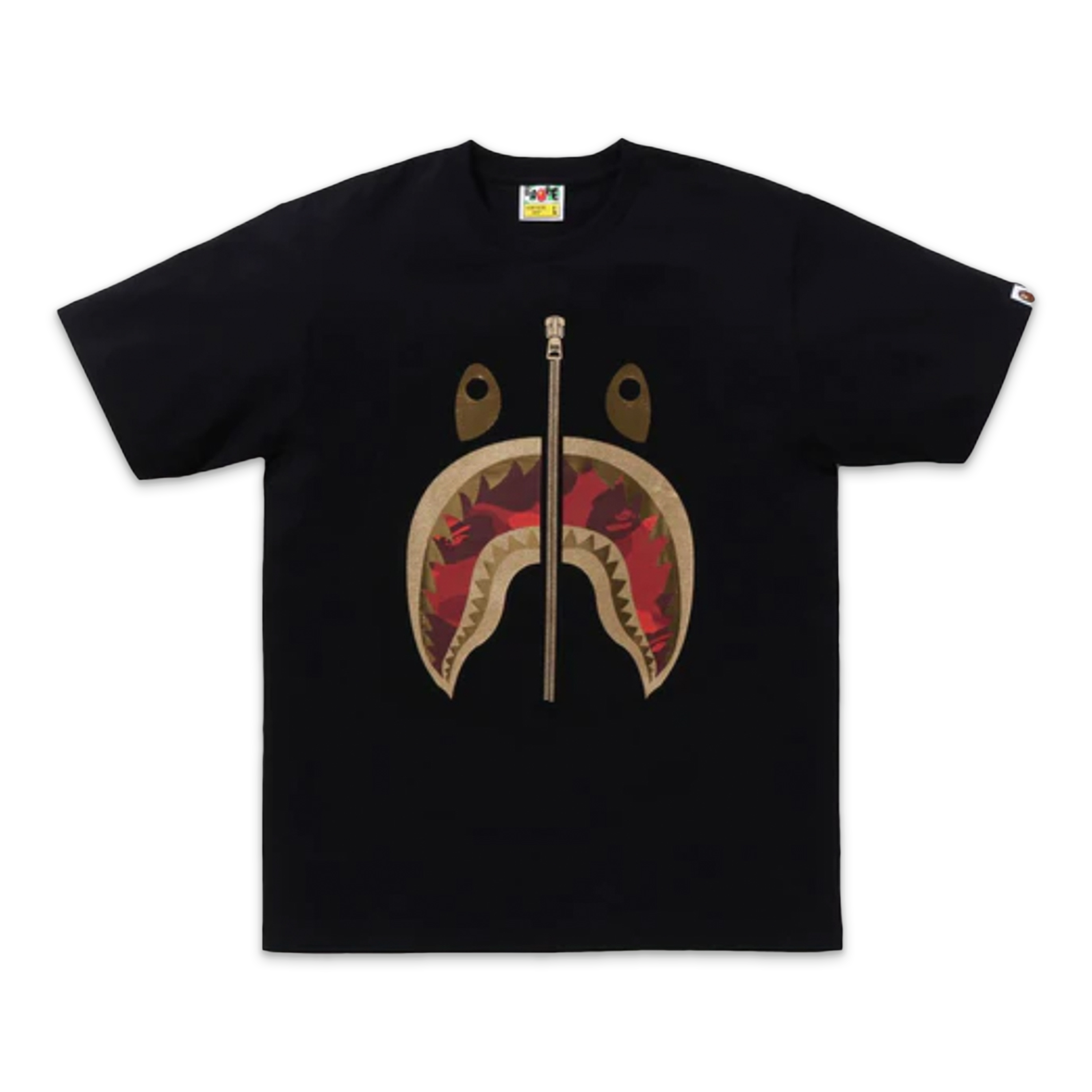A Bathing Ape (BAPE), BAPE Shark Tee (SS24) "Black/Red"