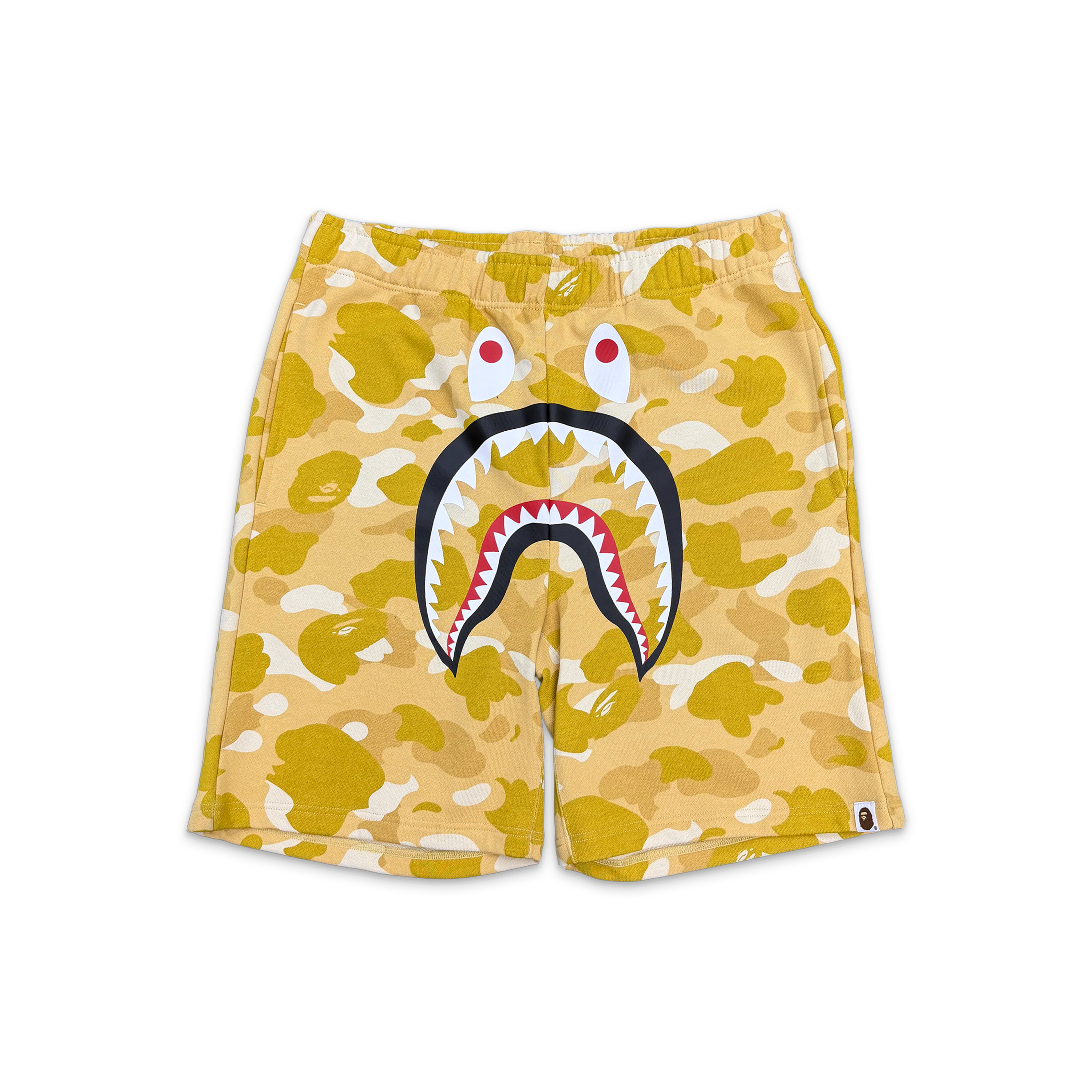 BAPE Color Camo Shark Sweat Shorts “Yellow”