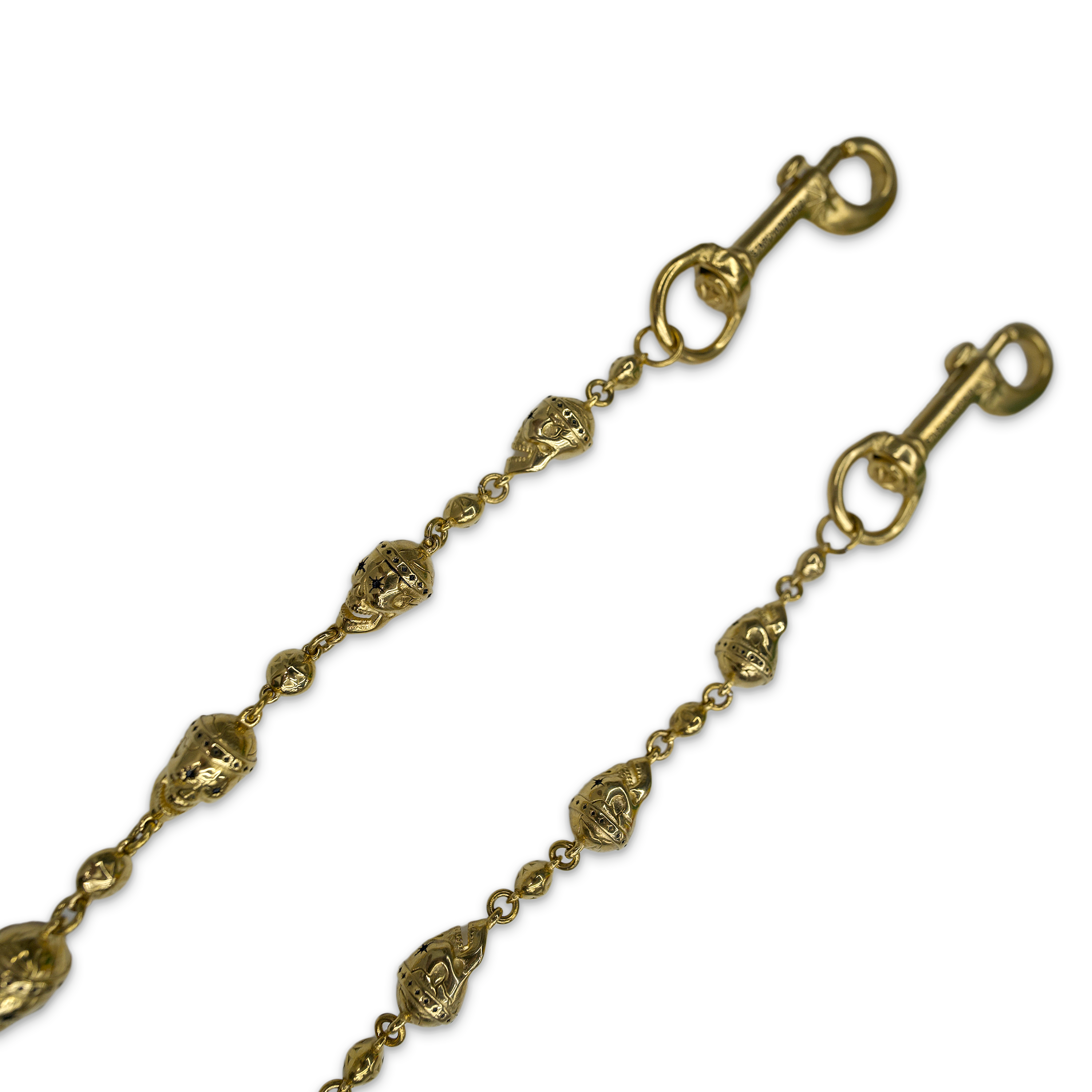 Gold Skull Wallet Chain - No Stones Gold Skull Wallet Chain - No Stones