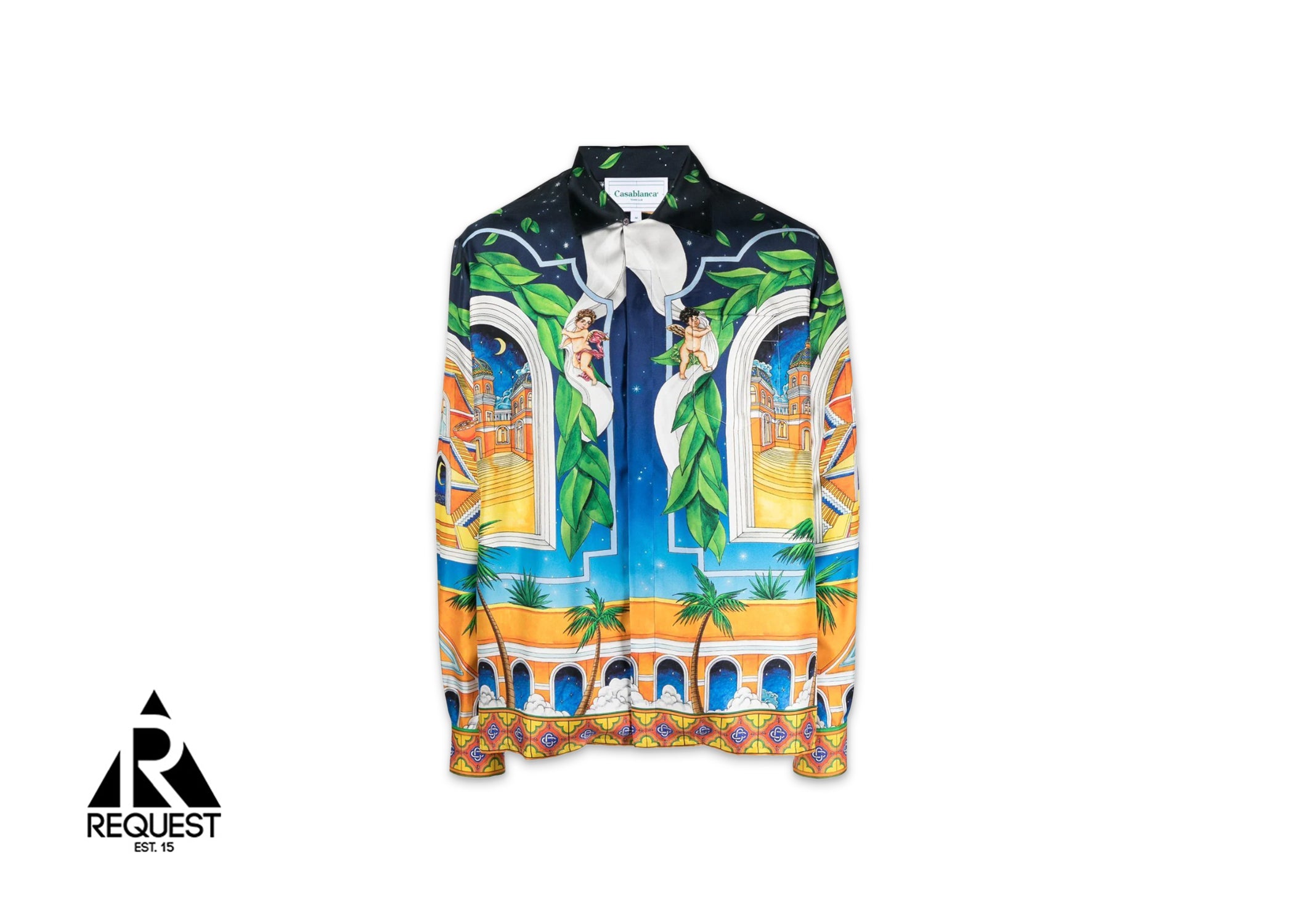 Casablanca Graphic Printed Silk L/S Shirt "Multi"