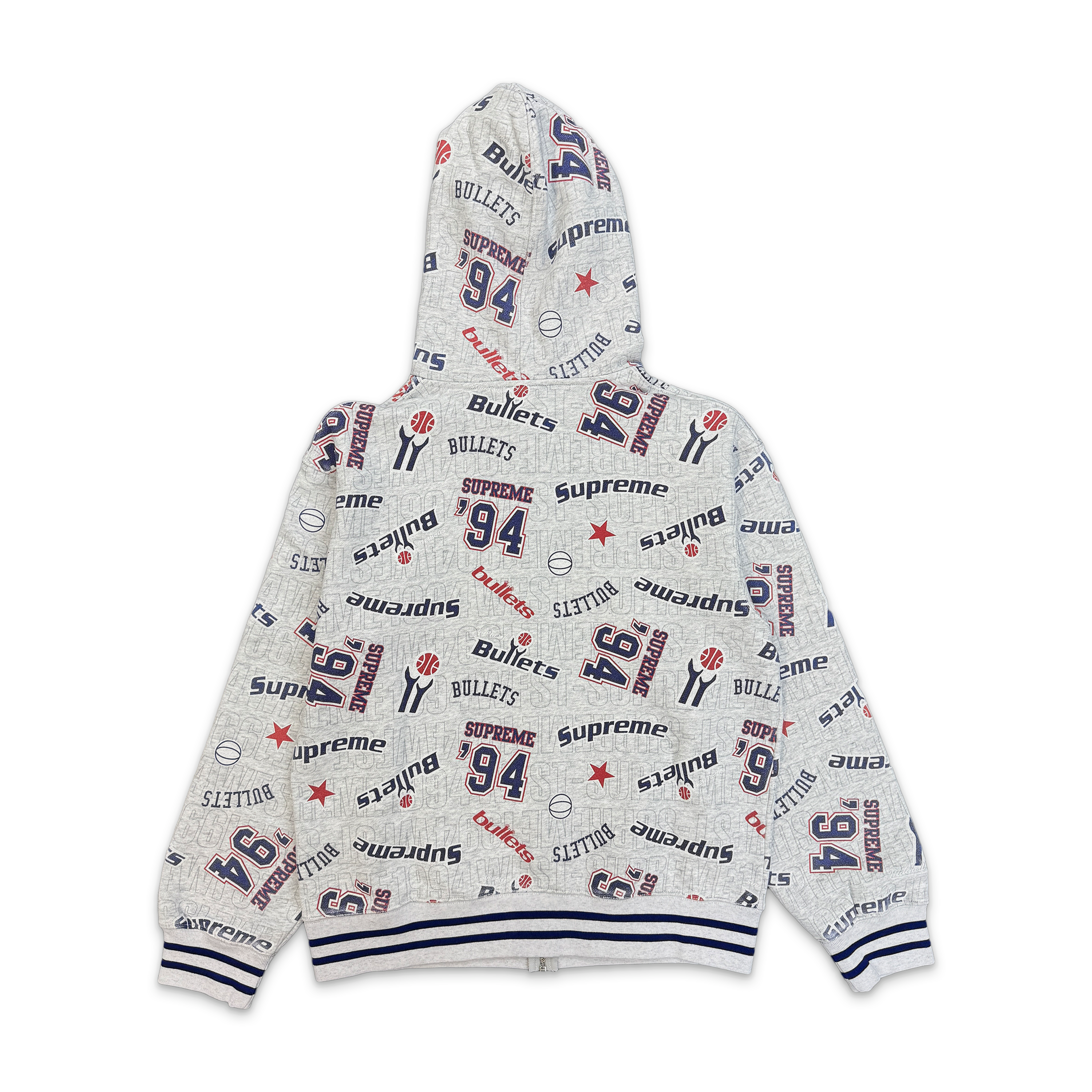 x Mitchell & Ness Teams Zip Up Bullets "White"