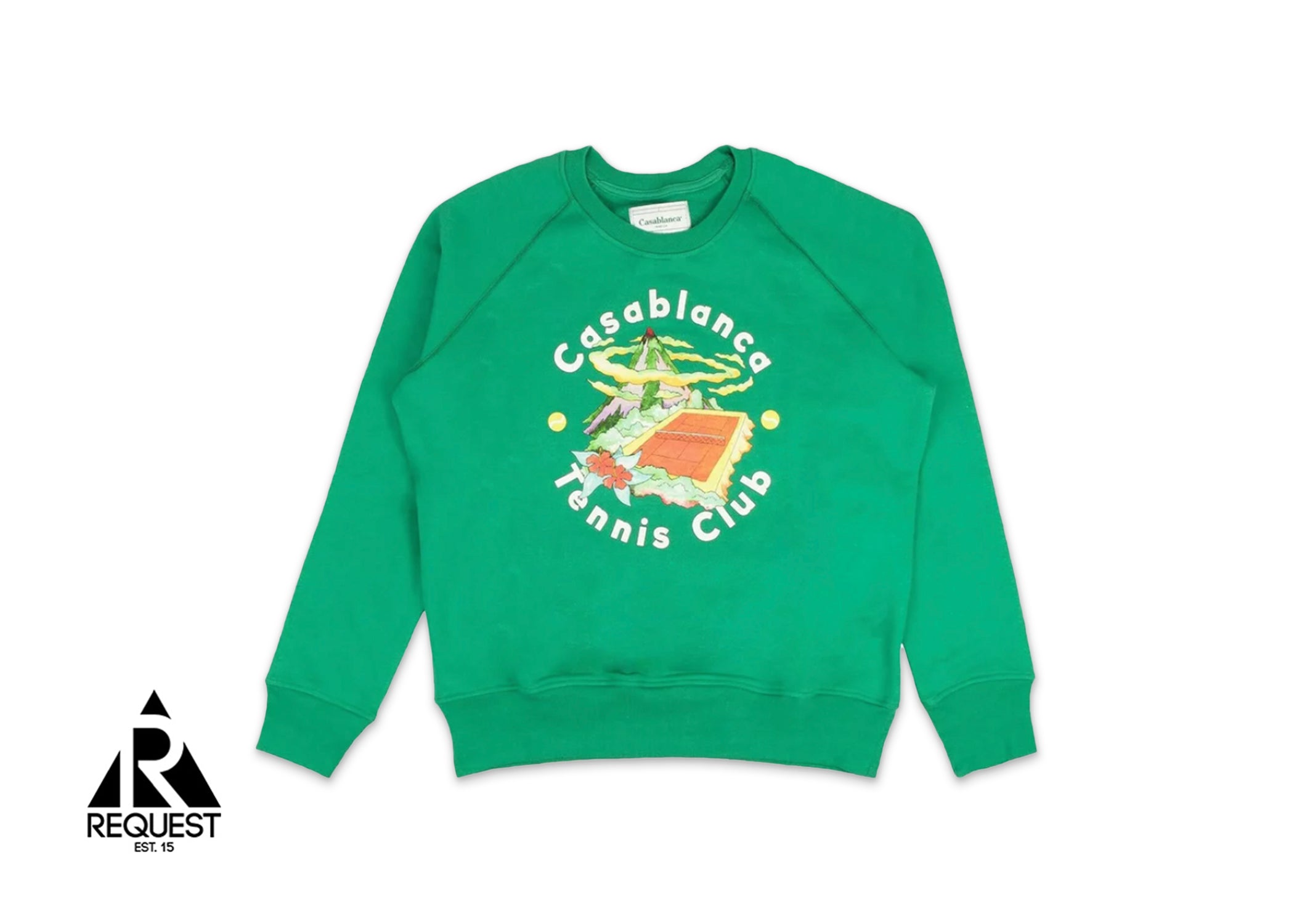 Casablanca Tennis Club Crewneck Sweatshirt "Green"