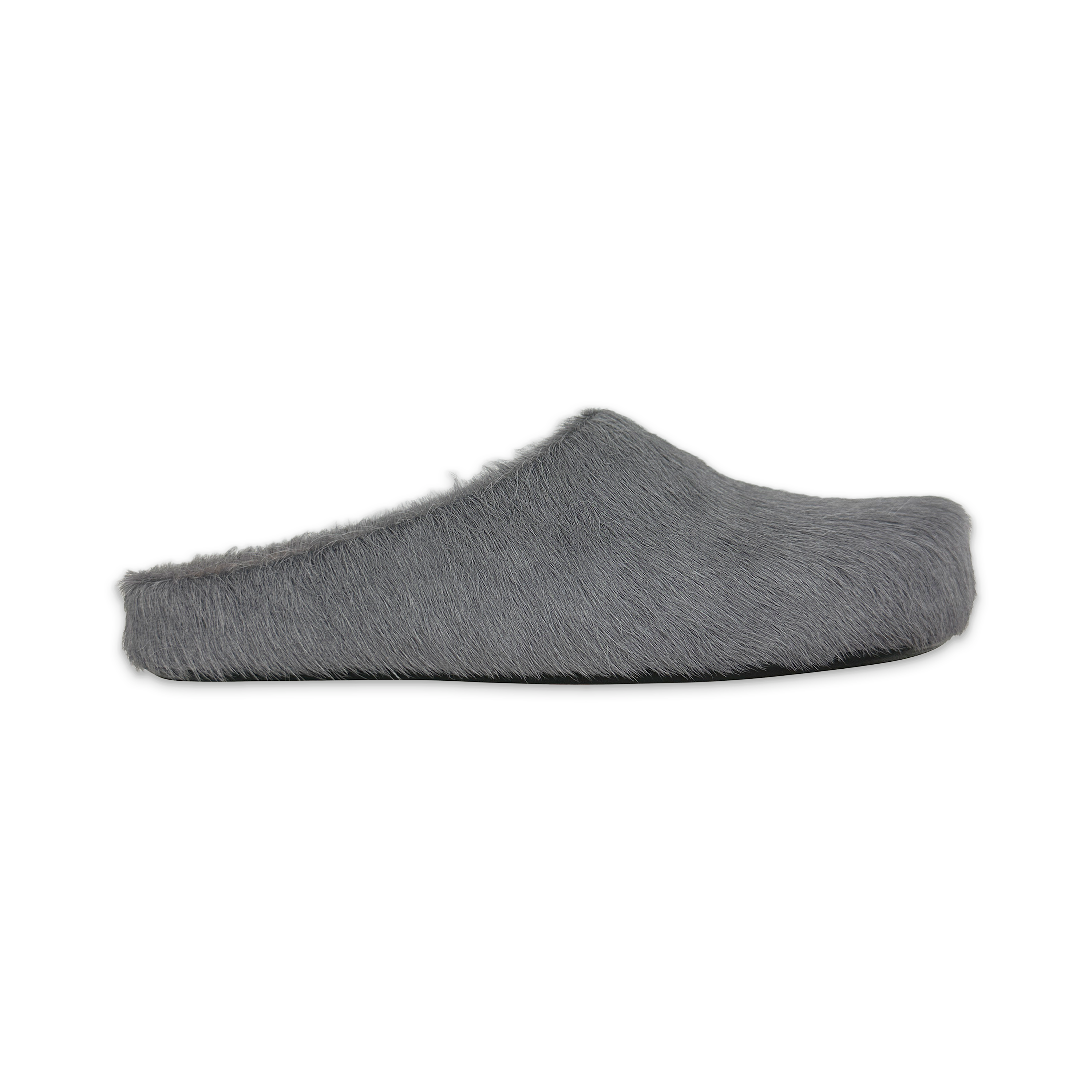 Calf Hair Fussbett Sabot Slipper "Grey"