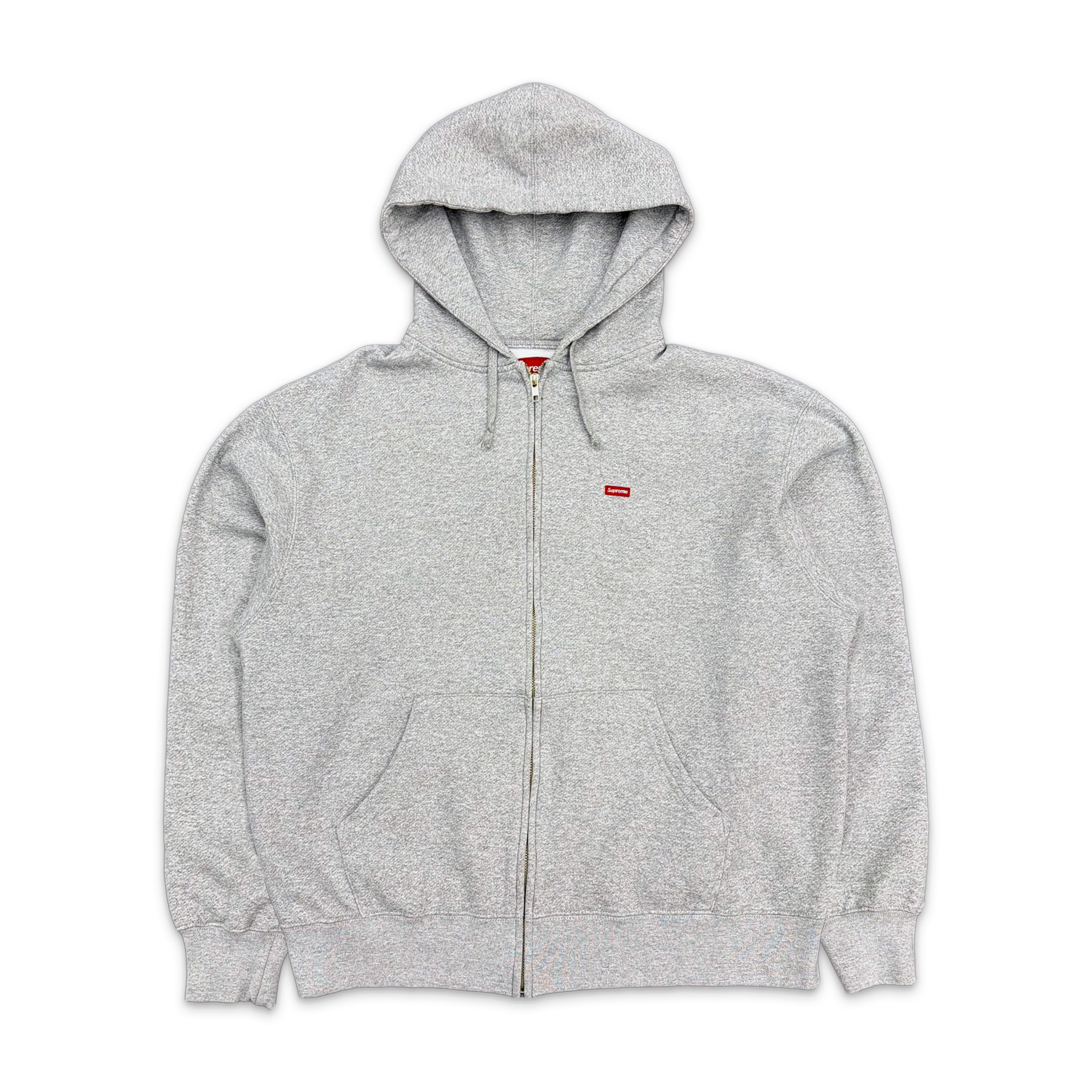 Small Box Zip Up Hooded Sweatshirt (FW25) "Heather Grey"