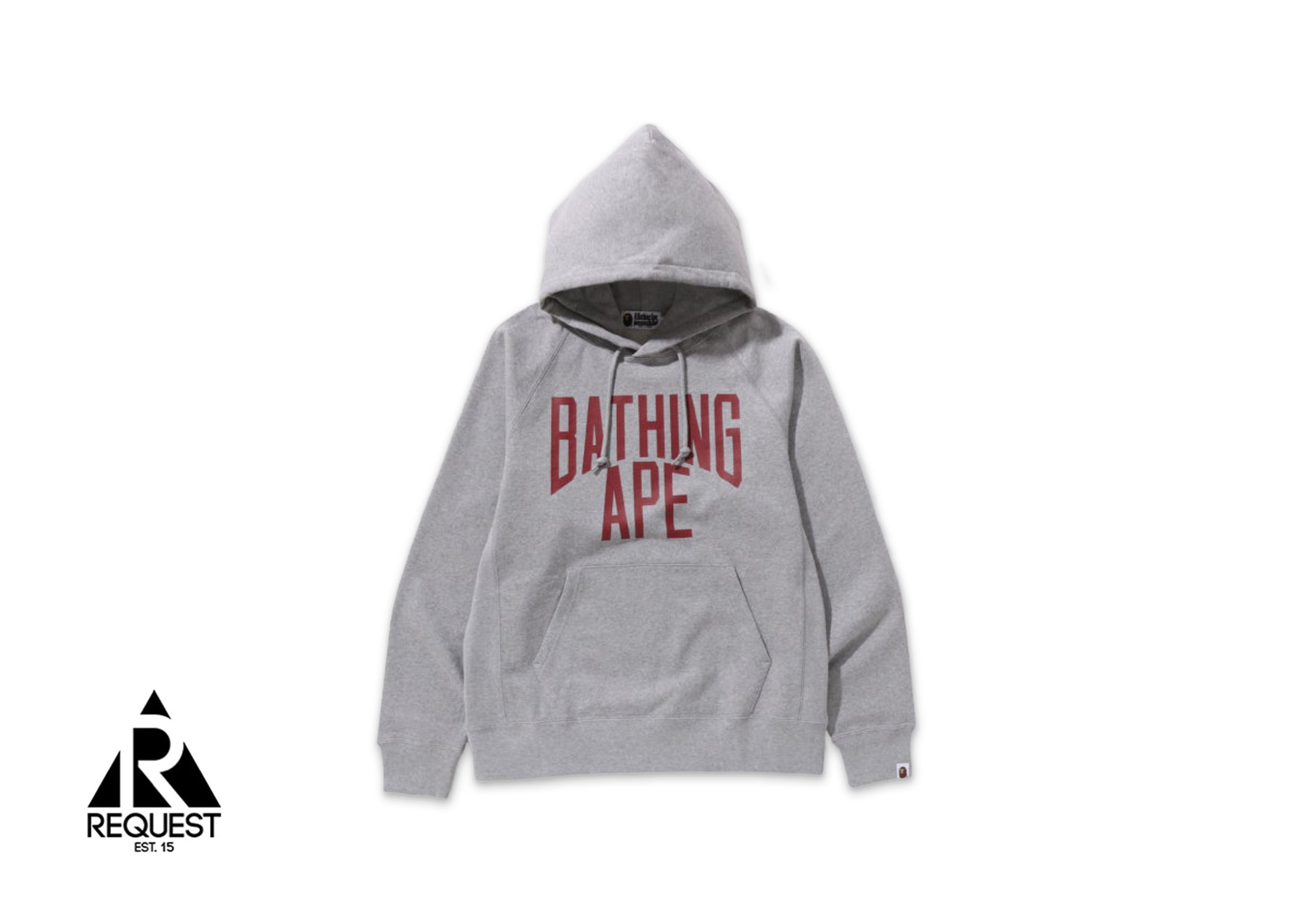 BAPE NYC logo Pullover Hoodie Grey