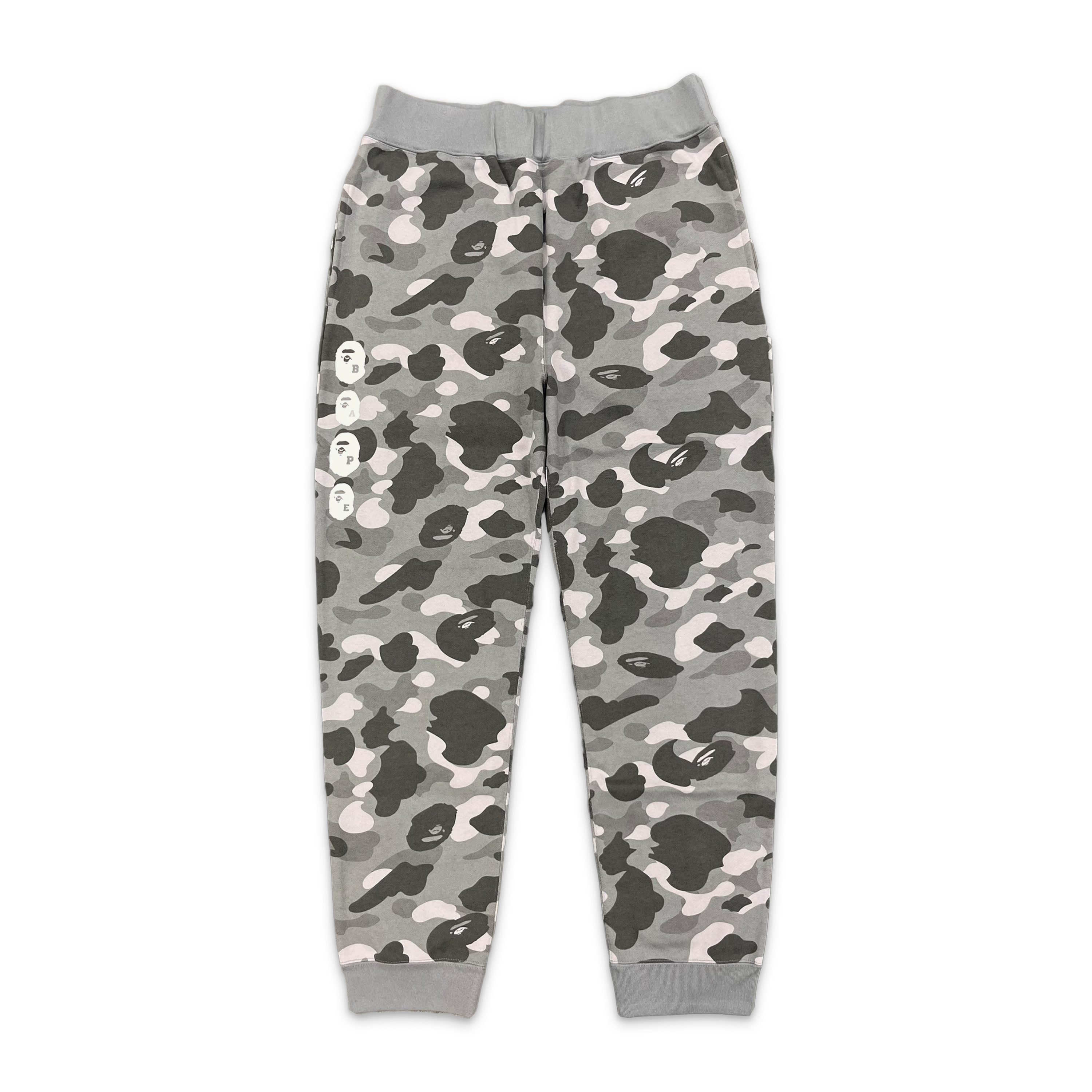 A Bathing Ape (BAPE), Color Camo Ape Head Logo Sweatpants “Grey”