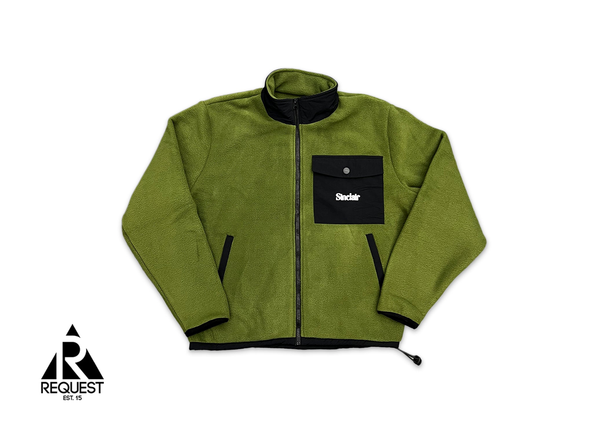 Cargo Pocket Fleece Zip Up Jacket "Olive"