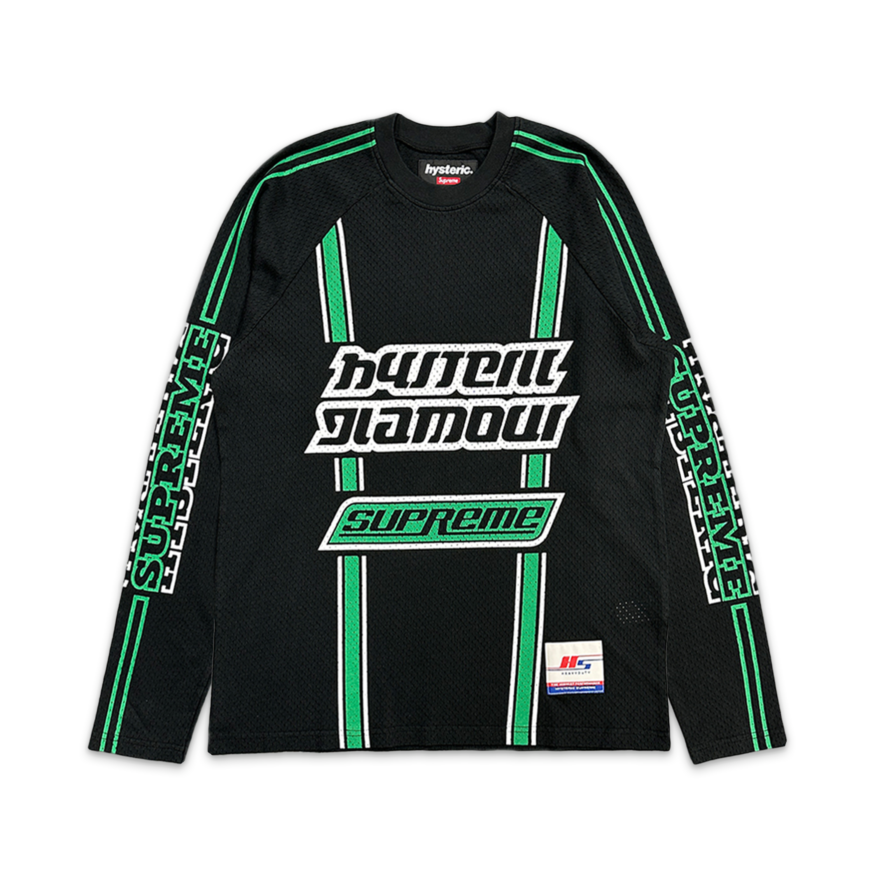 Supreme, Hysteric Glamour Mesh L/S Jersey "Black/Green"
