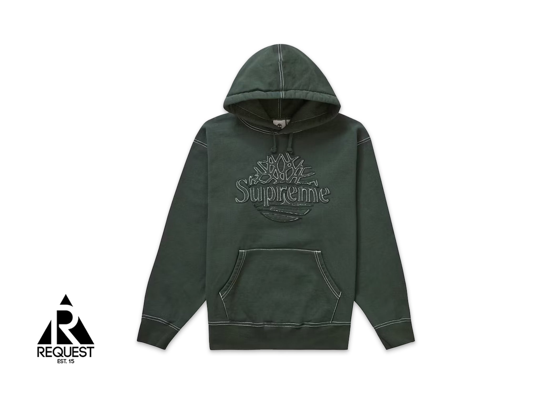 Supreme Timberland Hooded Sweatshirt (SS23) "Dark Green”