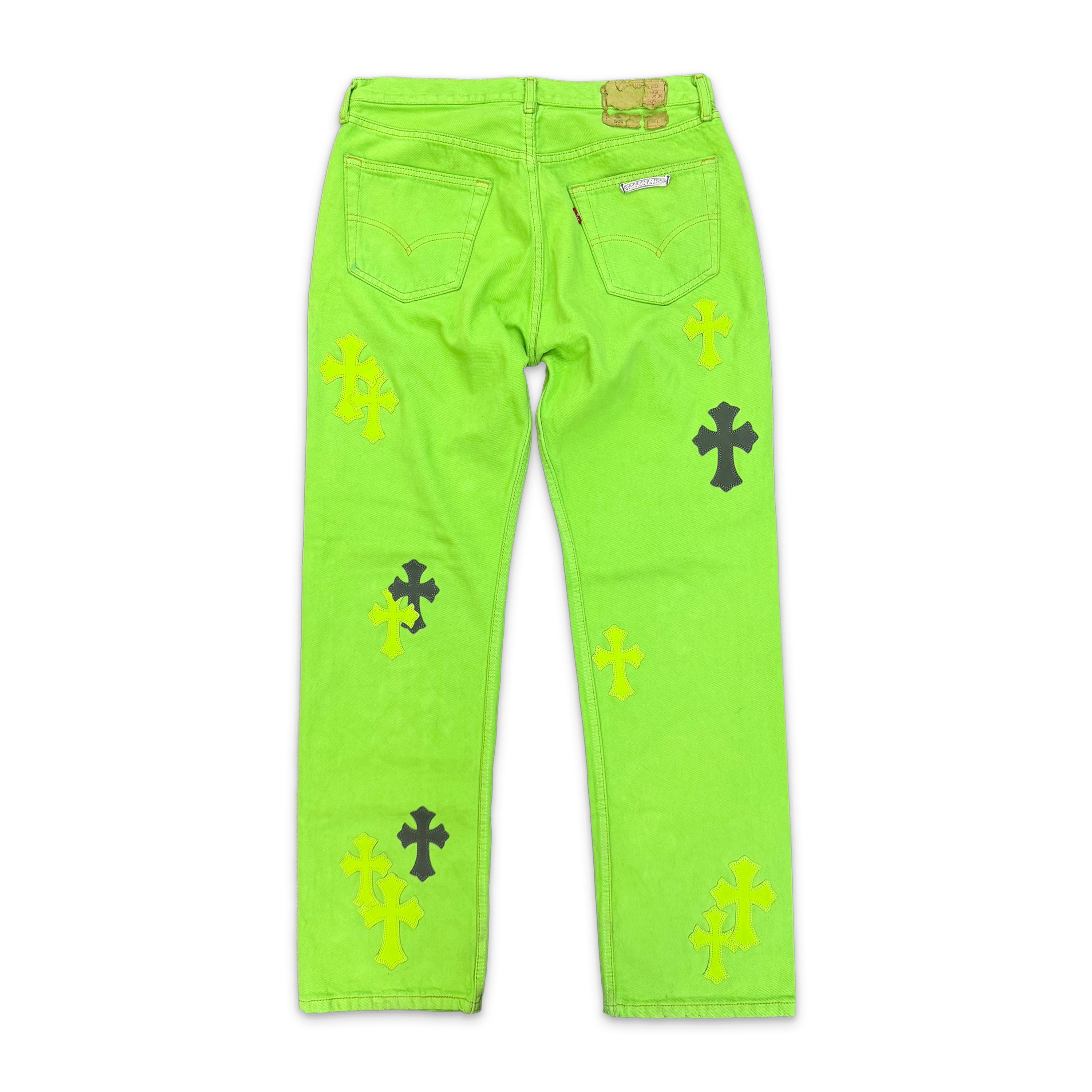 Levi's Green Denim "Green & Black Crosses"