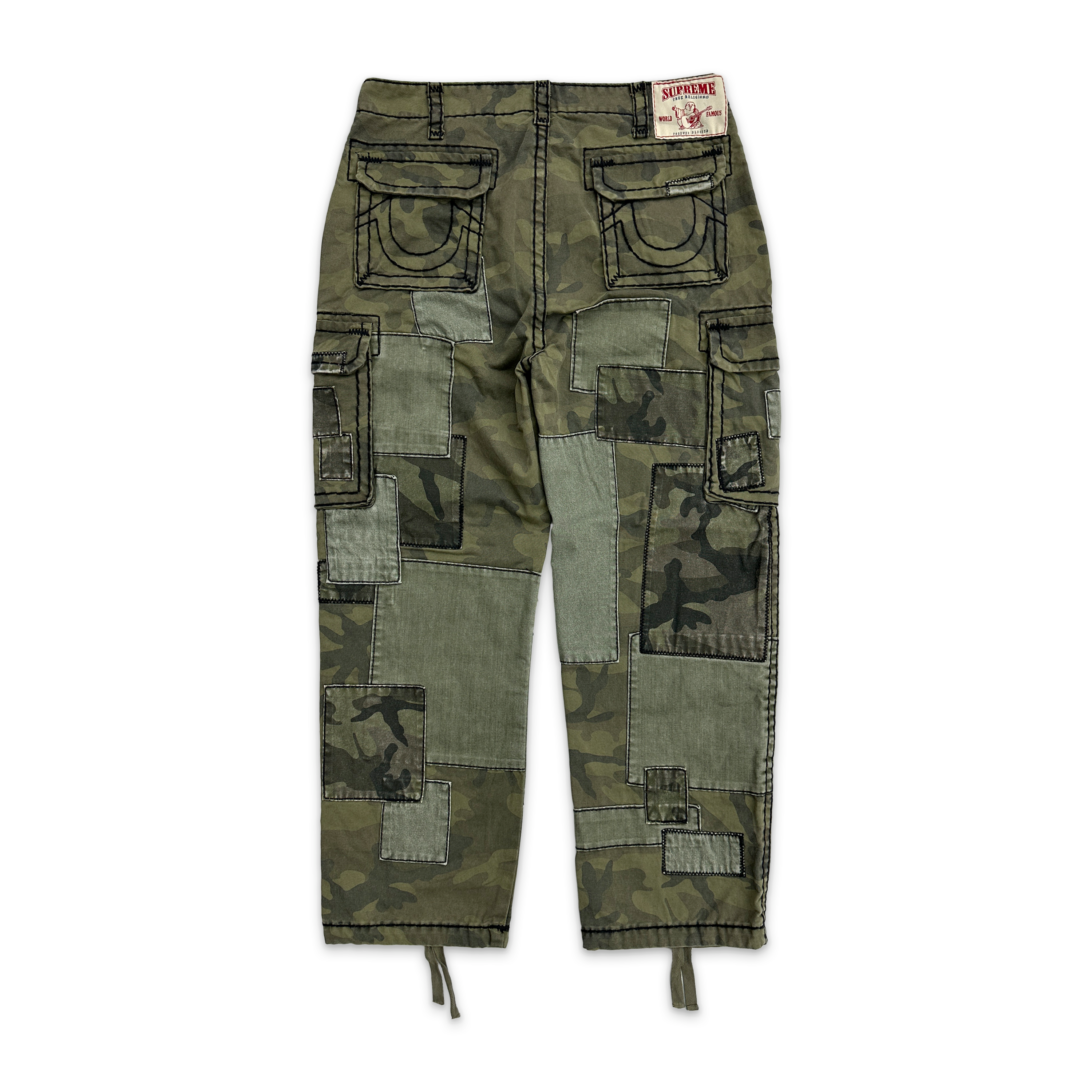 Supreme, True Religion Patchwork Cargo Pants FW25 "Olive Camo"