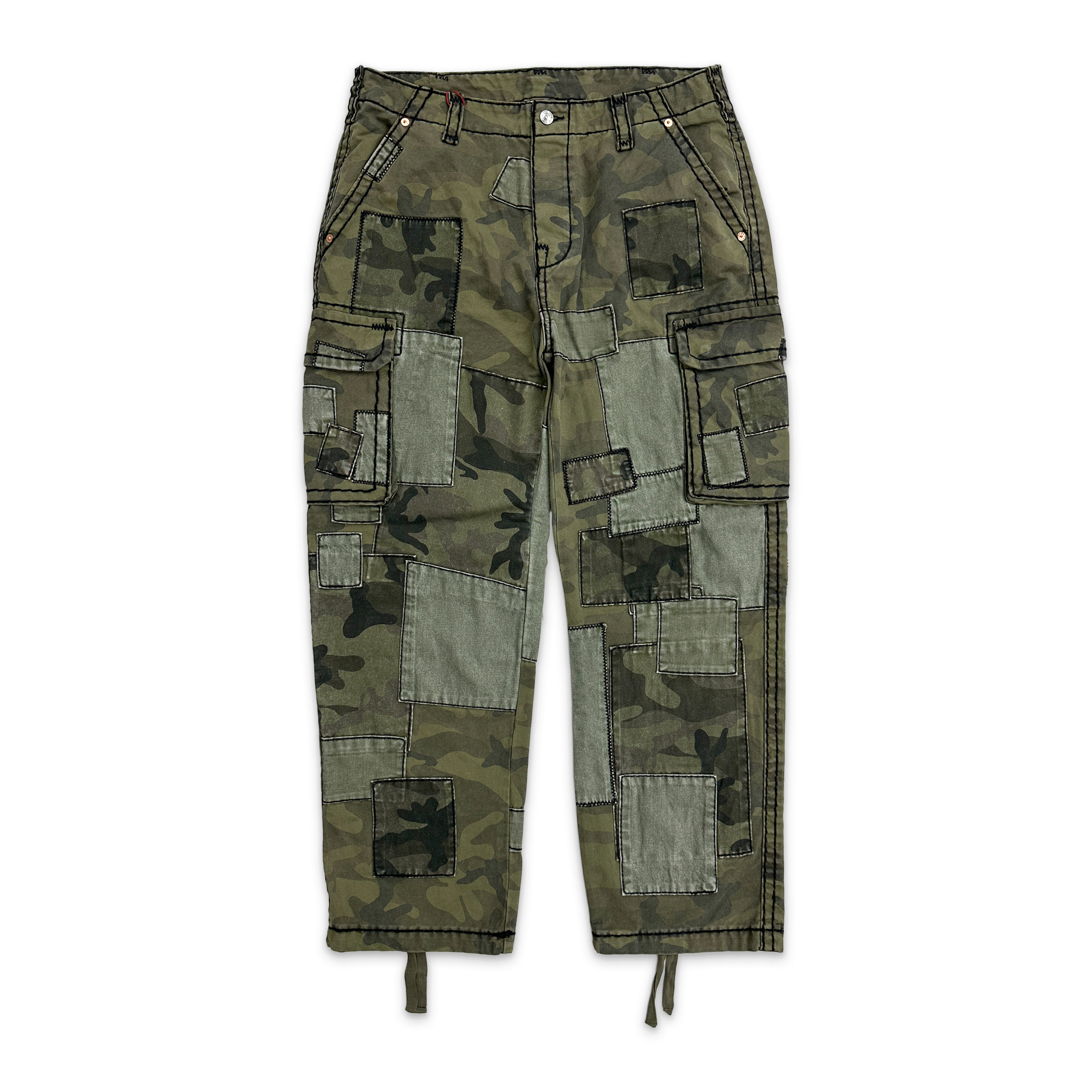 Supreme, True Religion Patchwork Cargo Pants FW25 "Olive Camo"