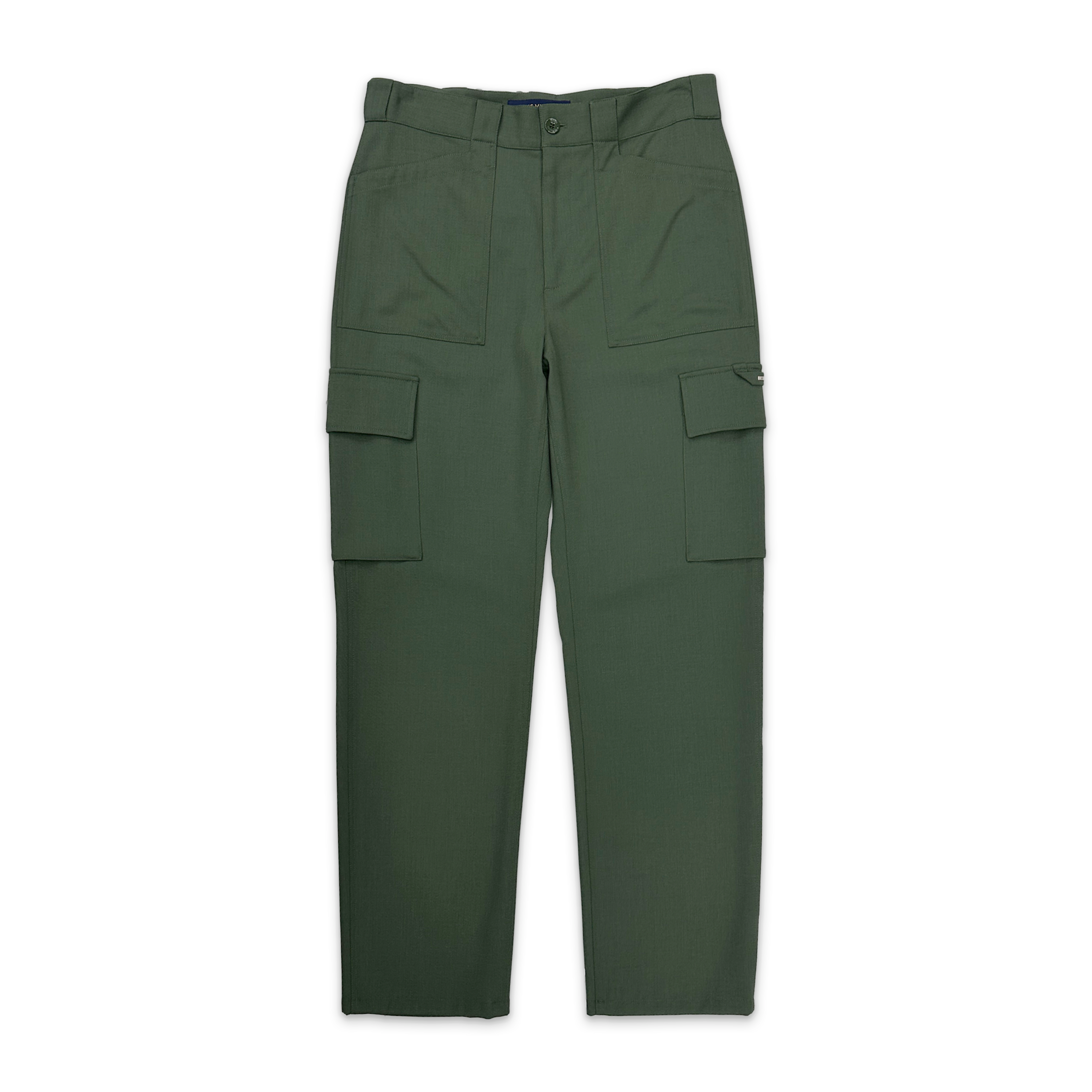 Cotton Workwear Cargo Trousers "Olive"