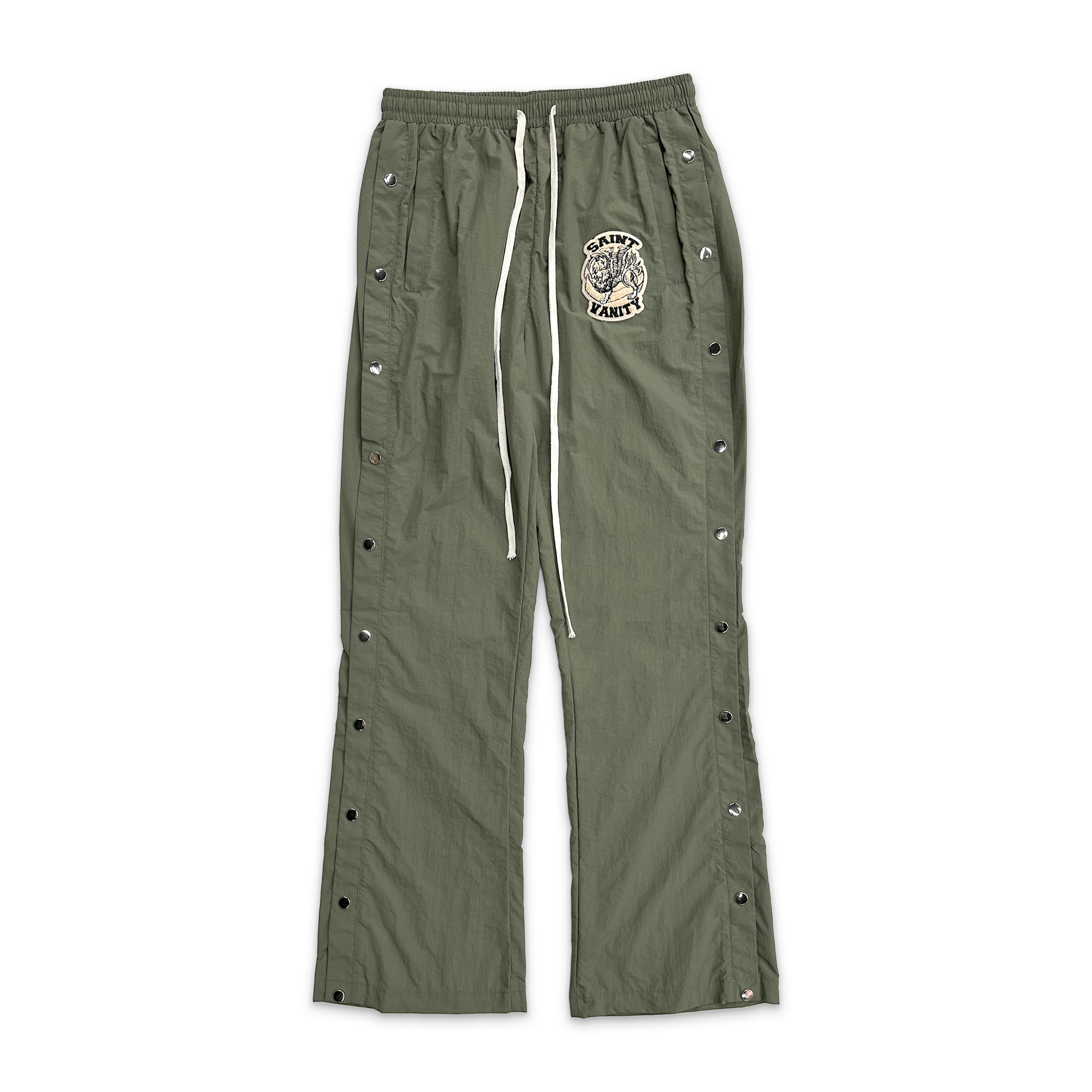 Nylon Track Pants "Army Green"