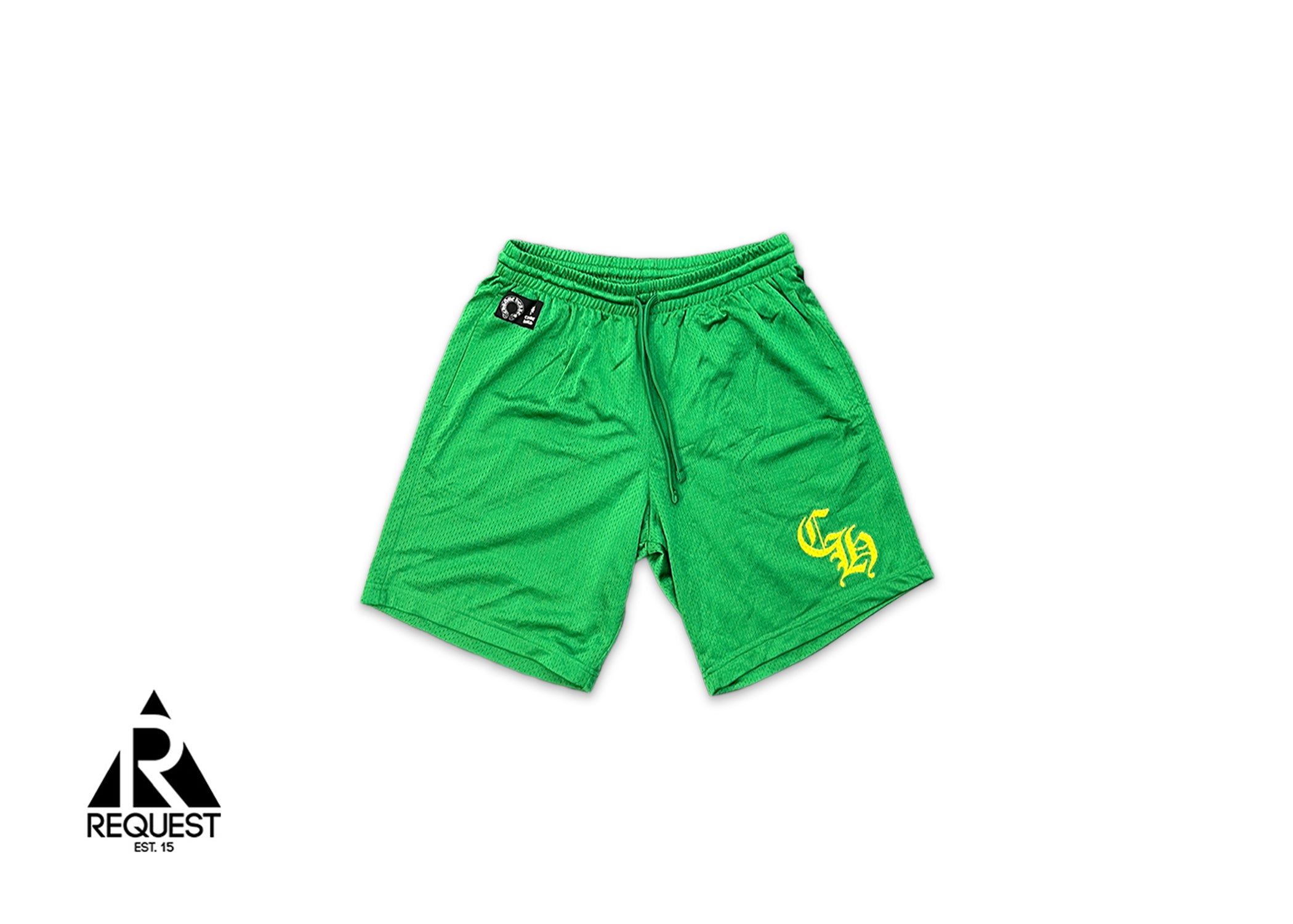Chrome Hearts Sports Mesh Varsity Shorts “Green/Yellow”
