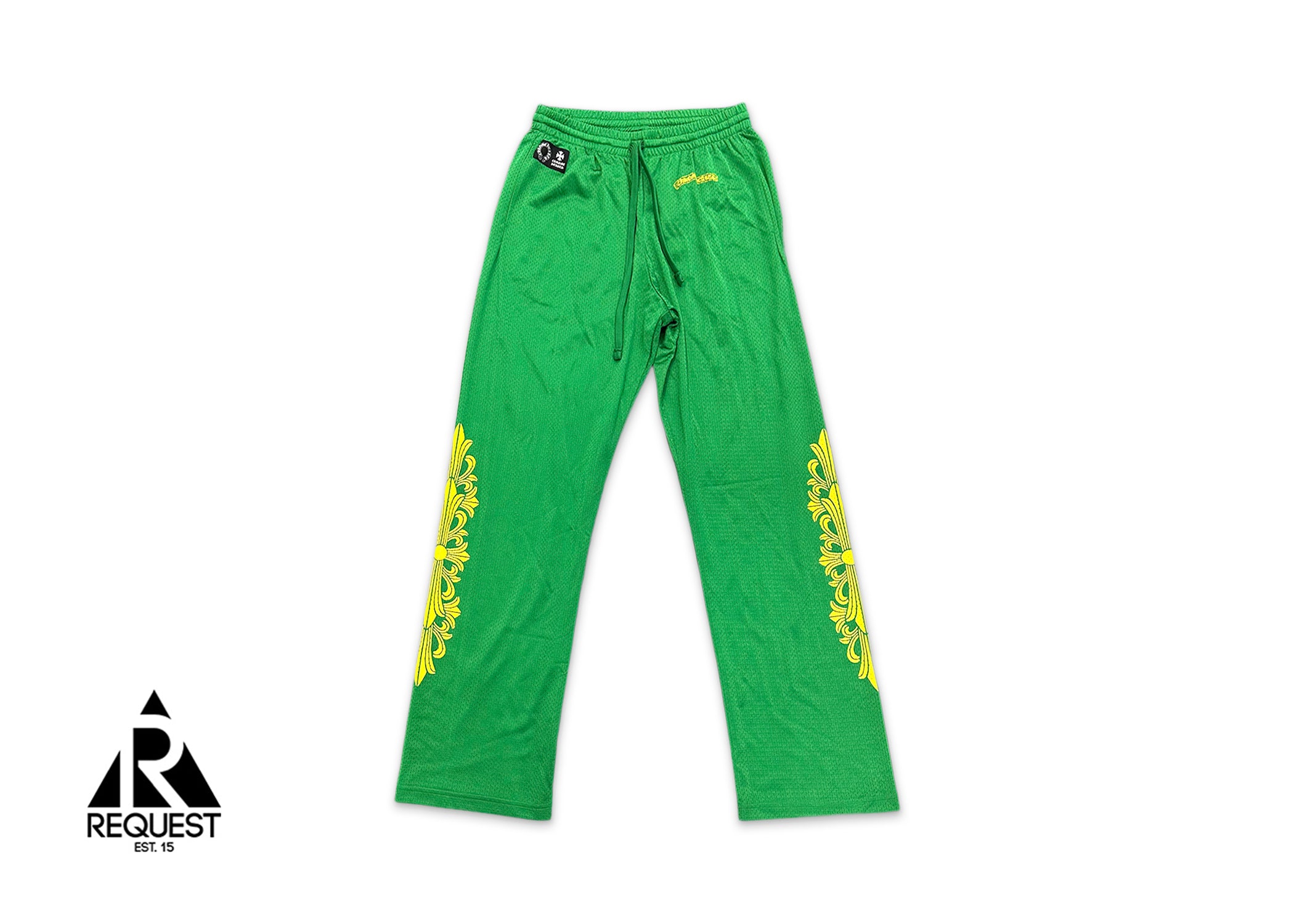 Chrome Hearts Sports Mesh Varsity Pants “Green/Yellow”