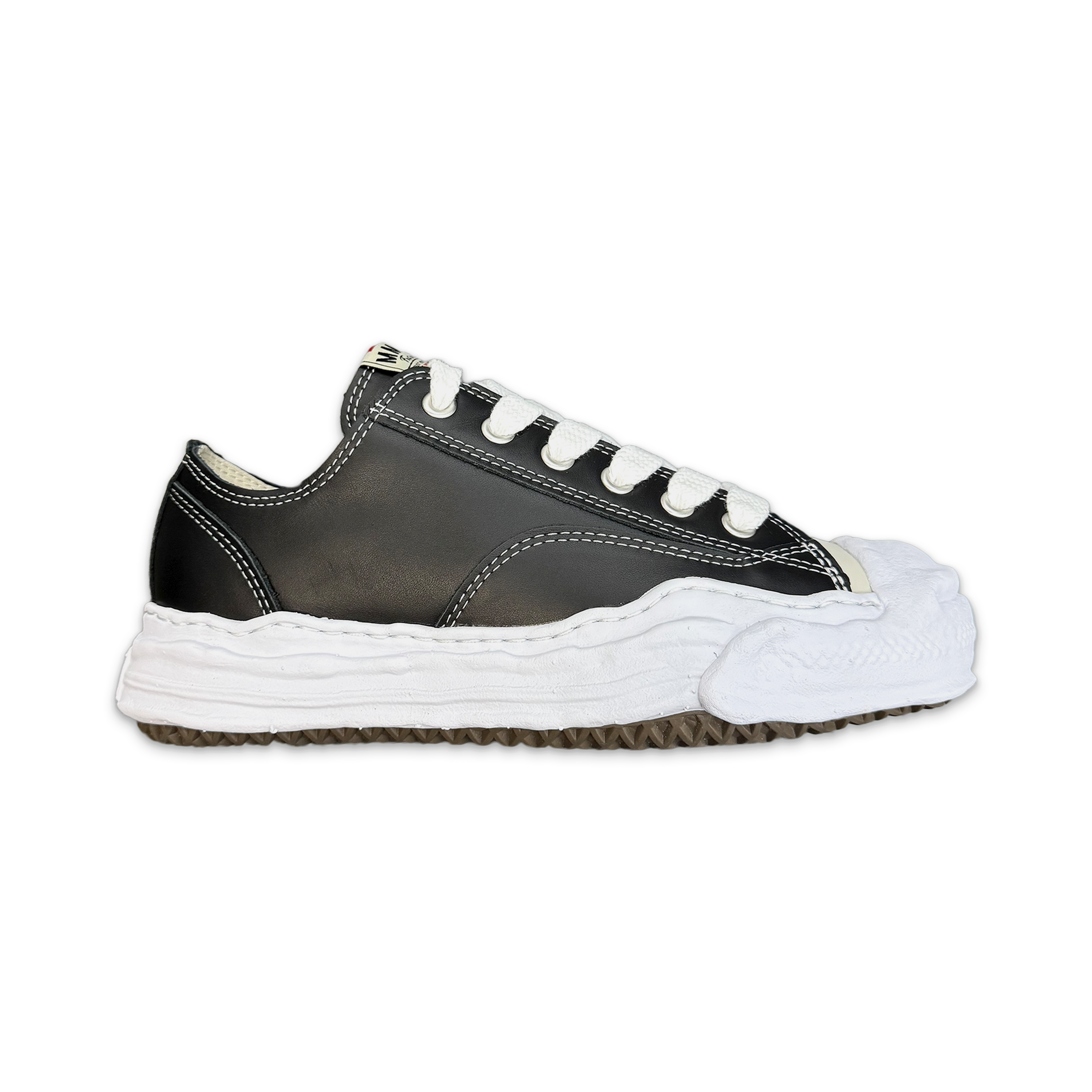 Maison Mihara Yasuhiro, Hank Leather Low Top "Black"