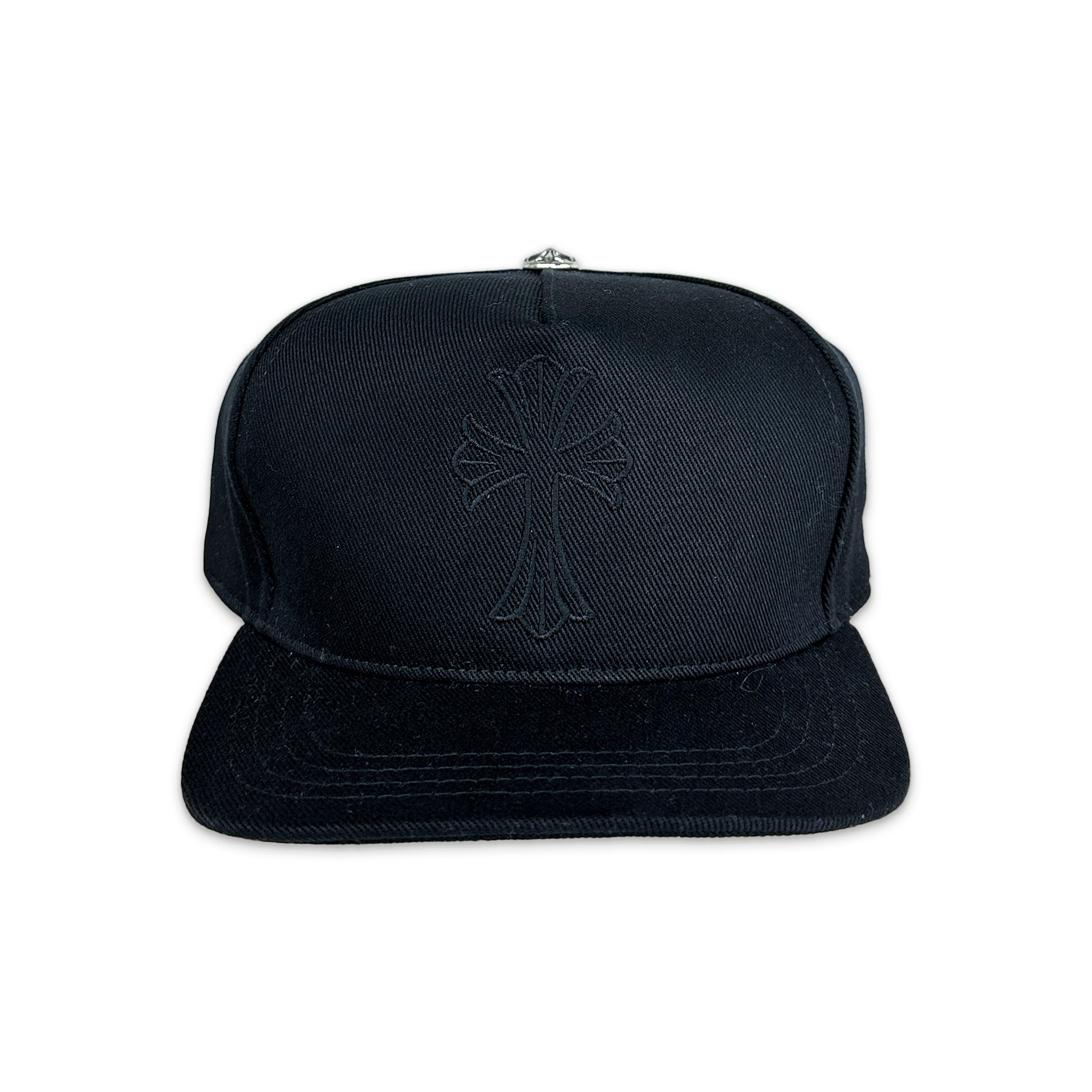 Waxed Cross Baseball Snapback Hat "Black"
