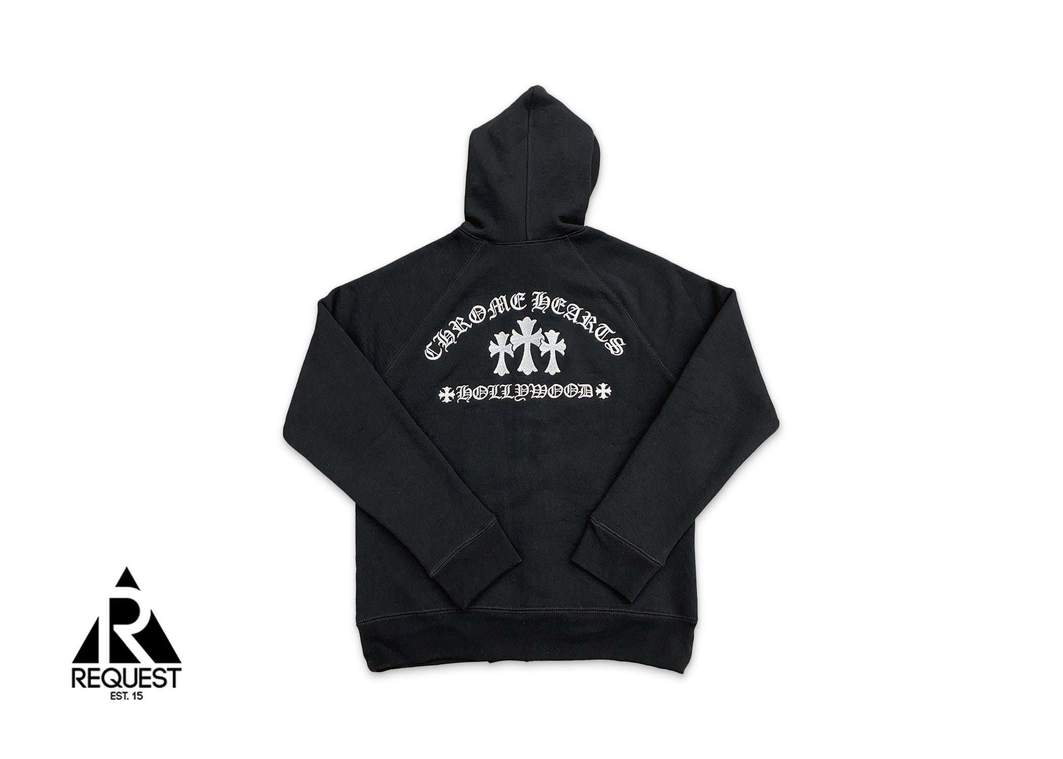 Chrome Hearts Cross Full Zip Hoodie “Black Hollywood”