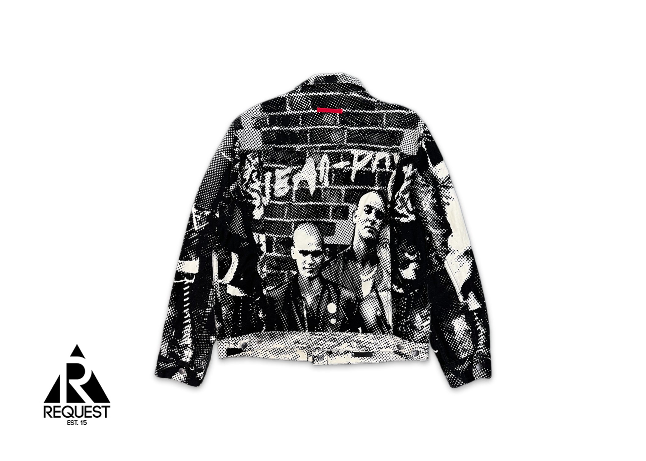 x Jean Paul Gaultier F*ck Racism Trucker Jacket "Black White"